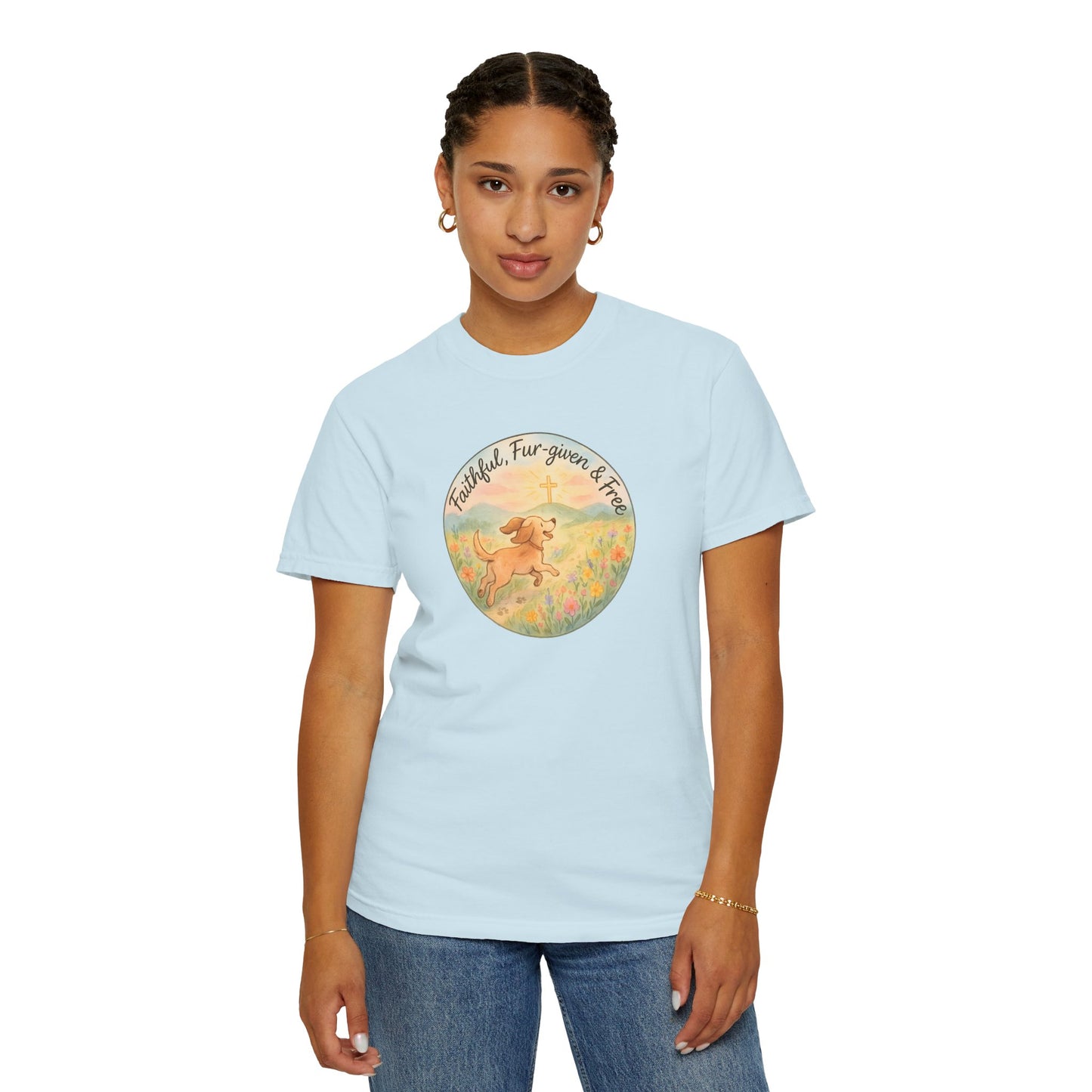 Faithful Dog Lover T-Shirt, Garment-Dyed Tee, Perfect Gift for Dog Owners, Pet Lovers, Animal Rescue Advocates, Casual Wear
