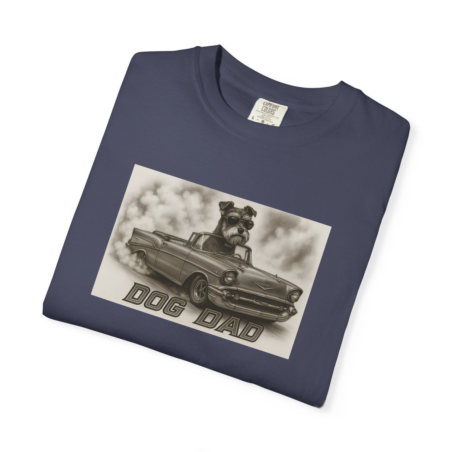 Dog Dad - Miniature Schnauzer - Cool Dogs in Cool Cars T-Shirt Collection | Funny Dog Lover Apparel for Men