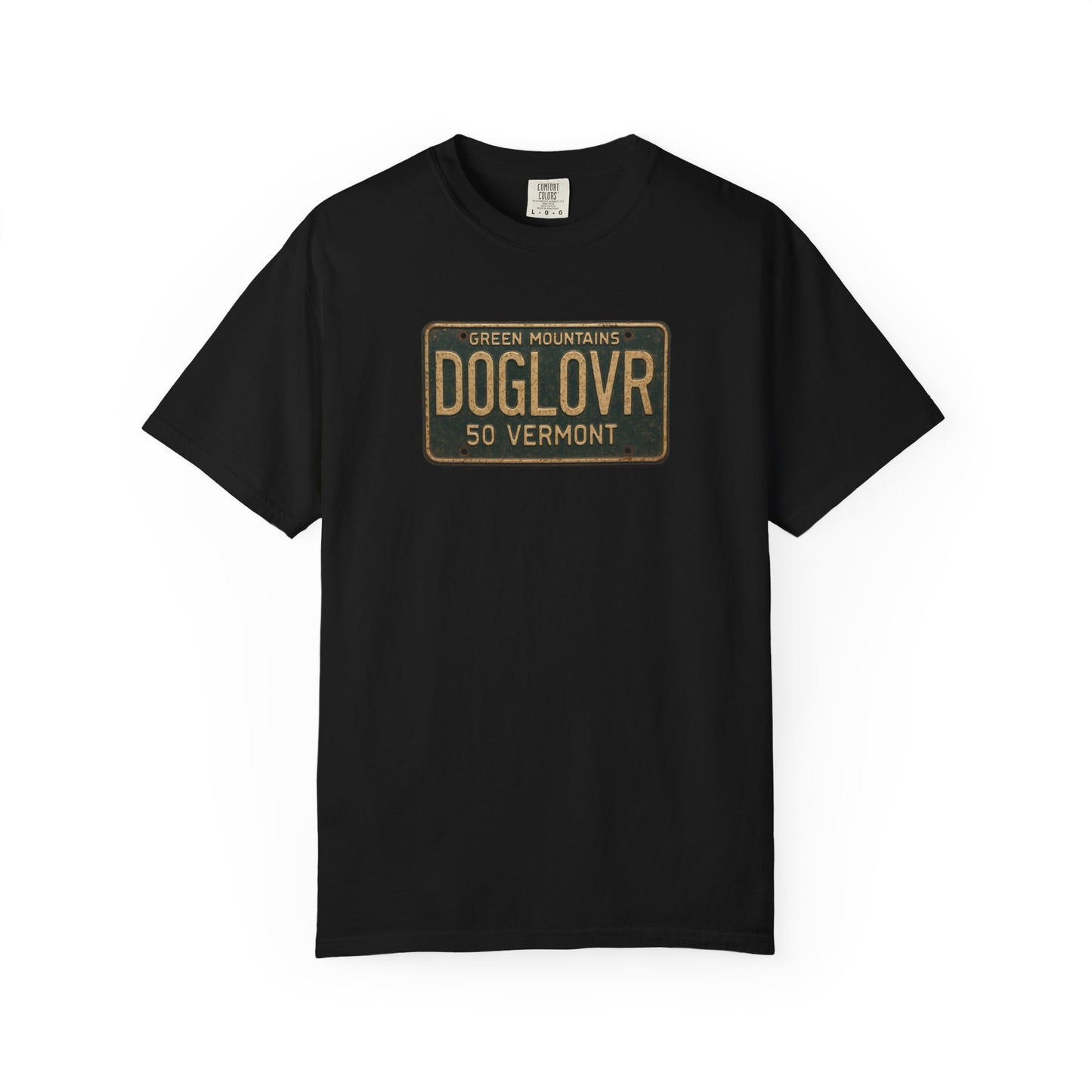 Vintage Vermont DOGLOVR State License Plate T-Shirt