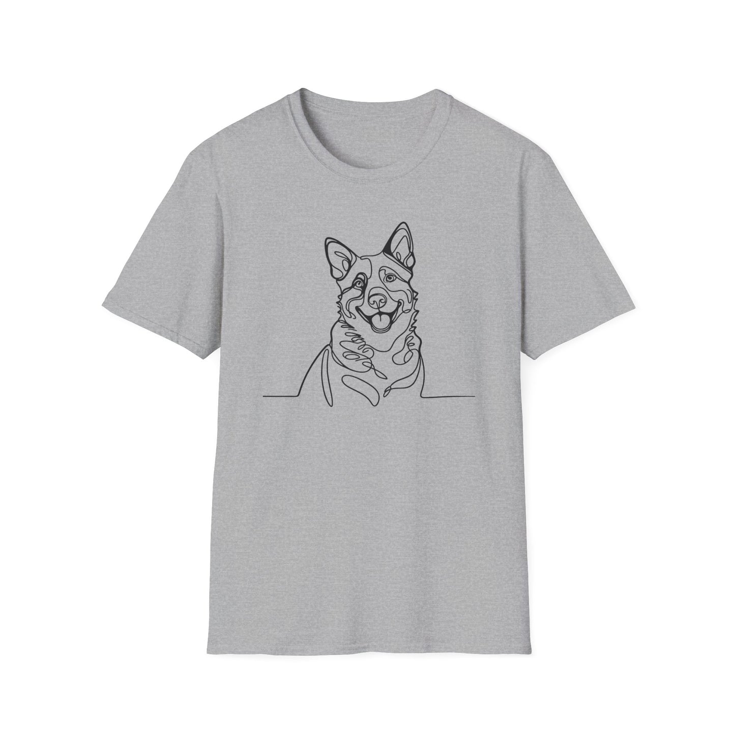 🖤 True Grit – Blue Heeler Line Art Tee