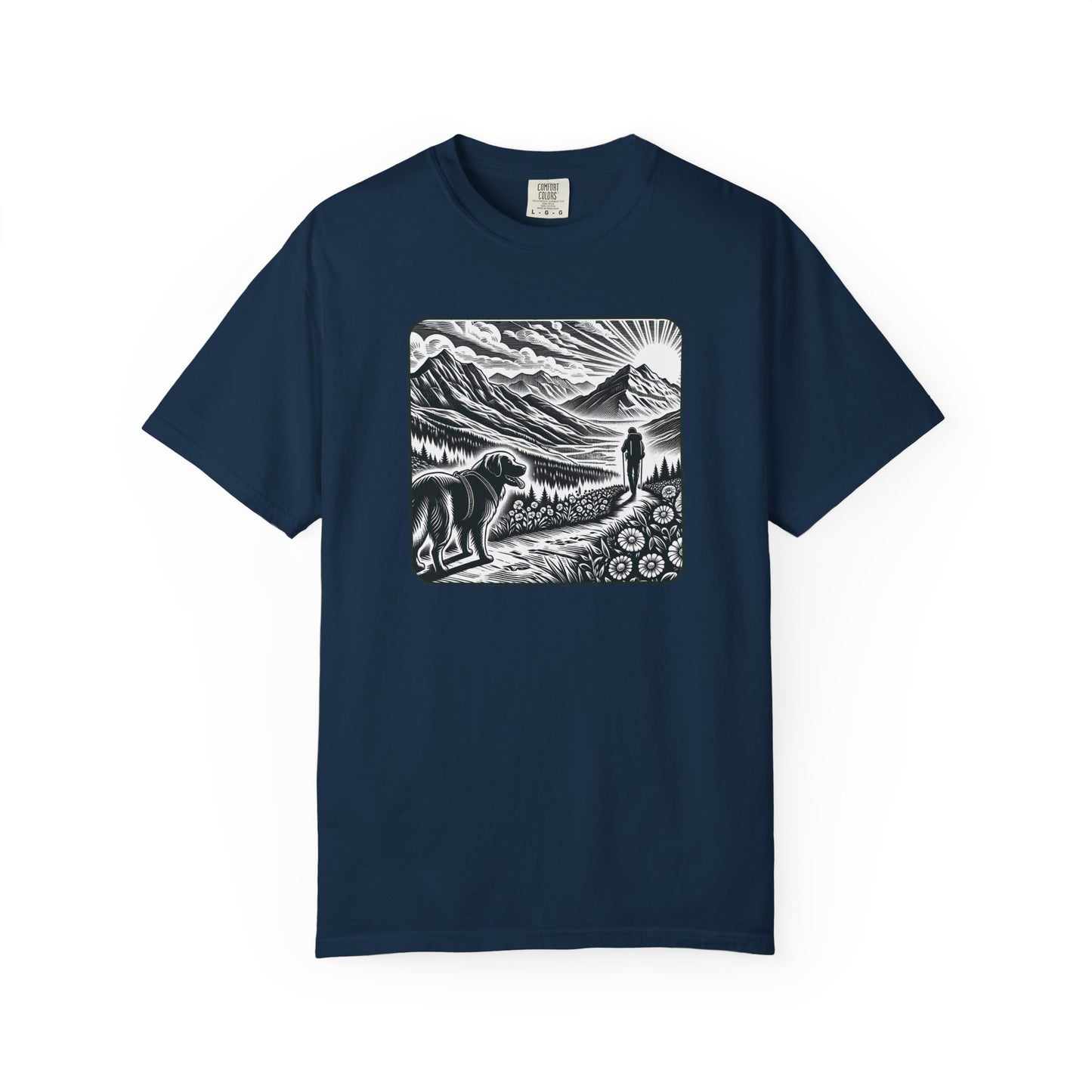 Hiker Unisex Garment-Dyed T-Shirt with Nature Design - Perfect for Outdoor Lovers