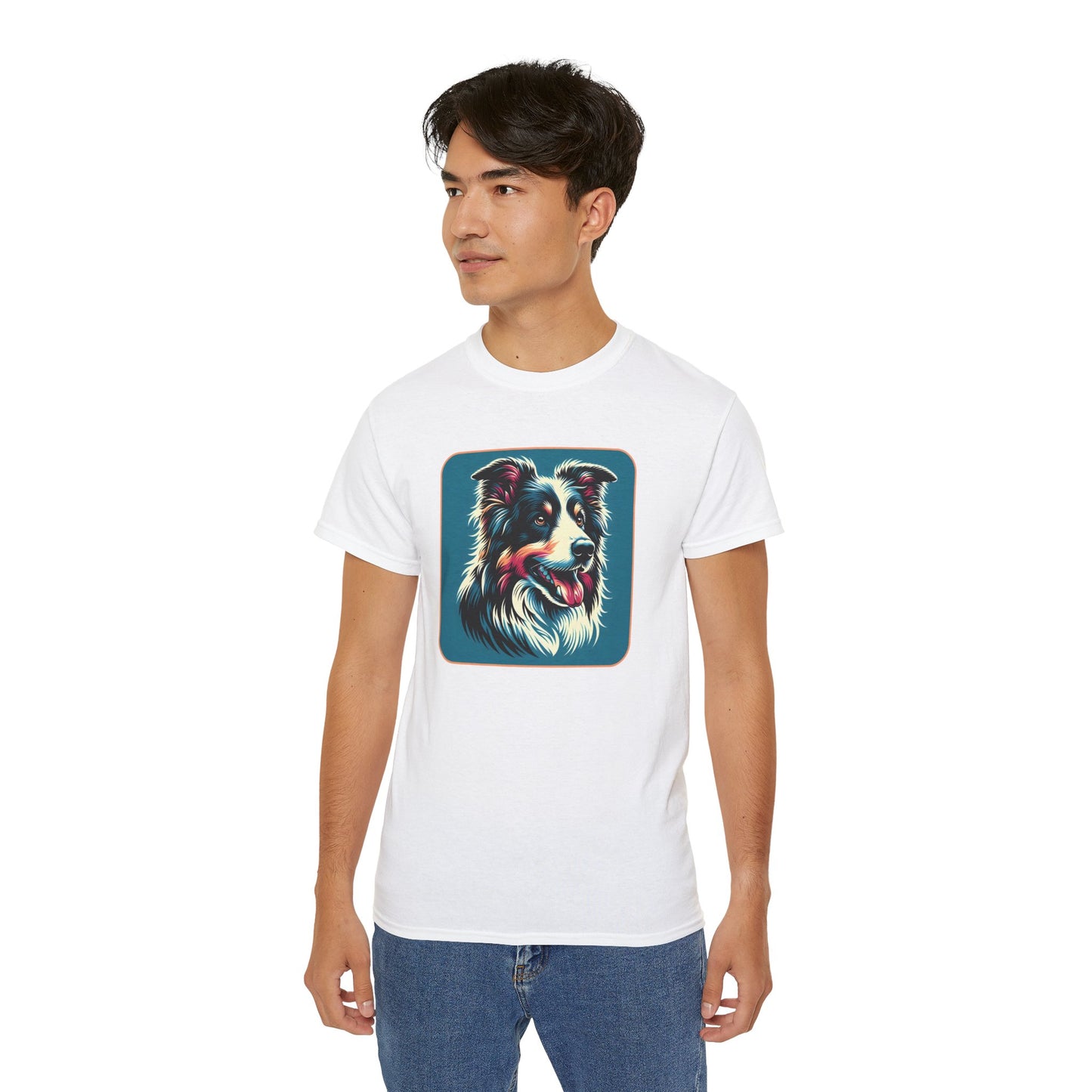 ⚡ Brain & Beauty – Colorful Border Collie Tee - Perfect for Pet Lovers