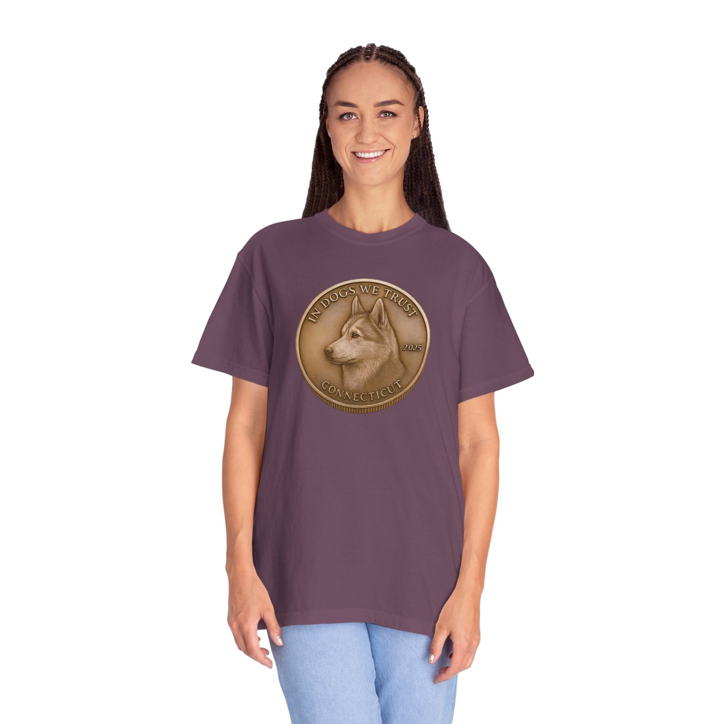Connecticut State Coin T-Shirt Collection - Proud Dog Breed Illustrations