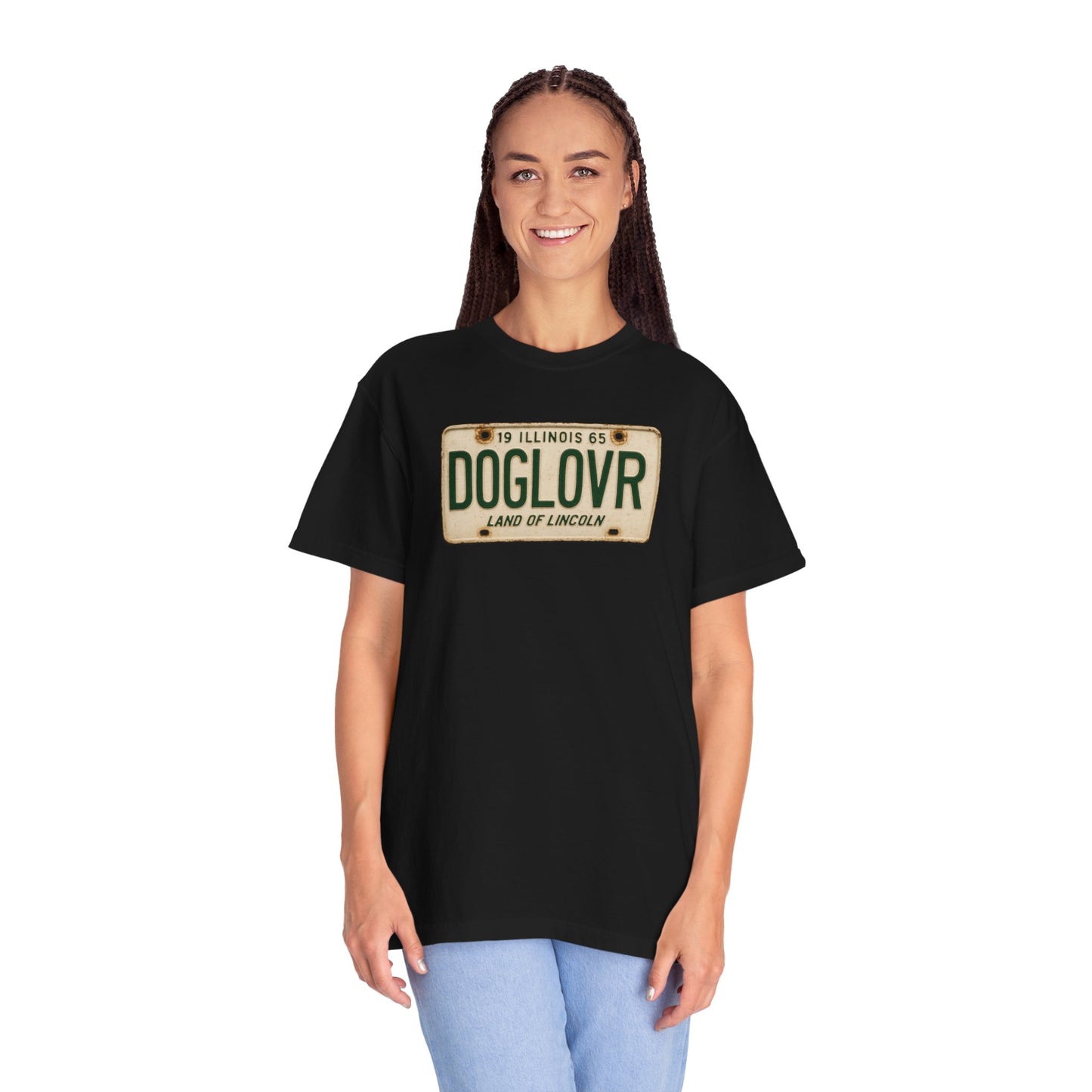 Vintage Illinois DOGLOVR State License Plate T-Shirt