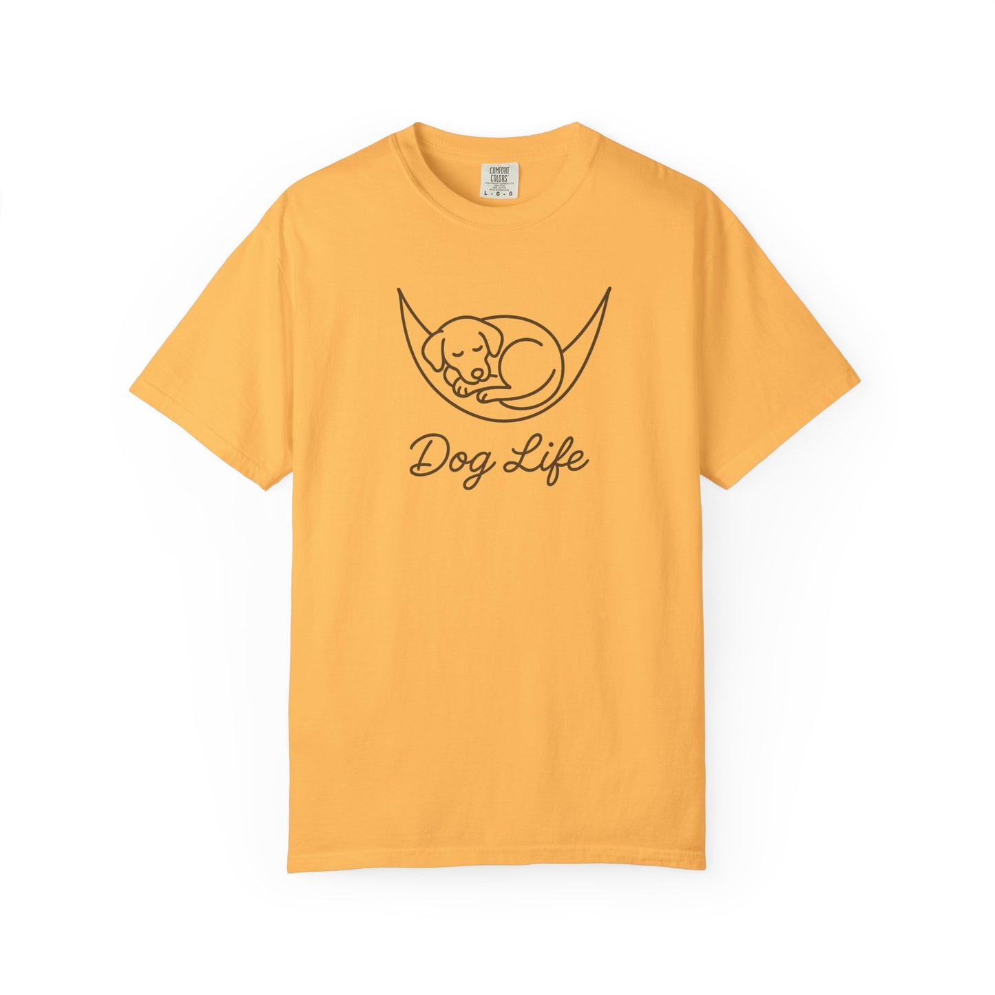 Dog Life Unisex Garment-Dyed T-Shirt, Pet Lover Tee, Dog Owner Gift, Casual Dog T-Shirt, Animal Lover Apparel, Comfortable Everyday Wear