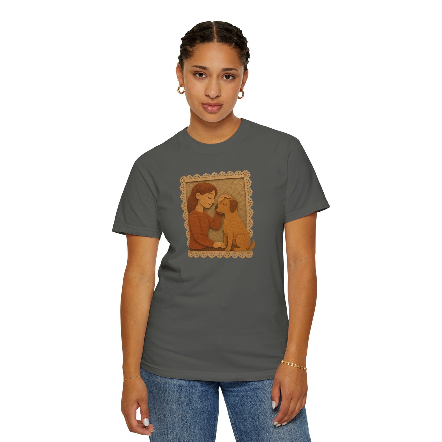 Dog Mom T-shirt - Unisex Garment-Dyed Tee for Dog Lovers