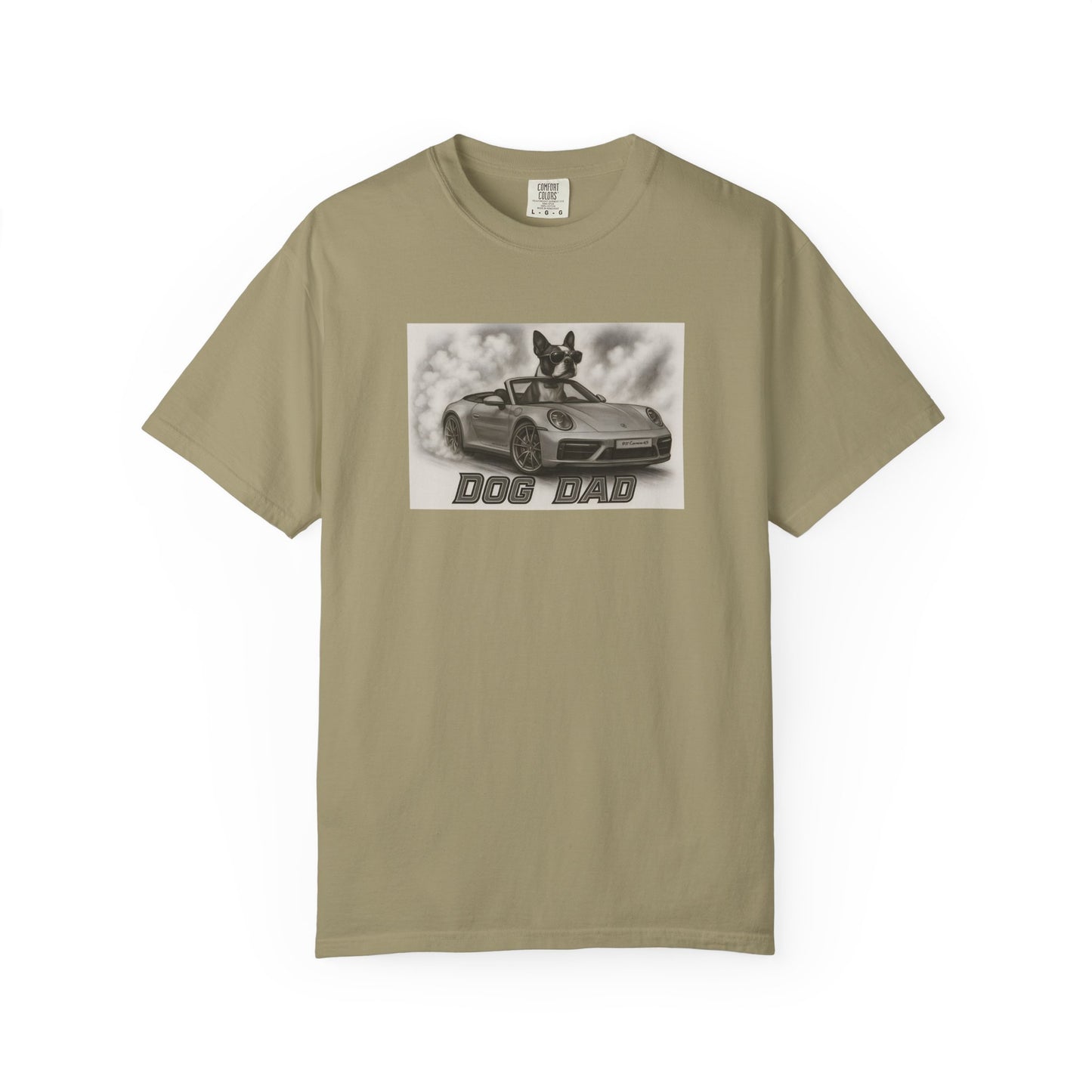 Dog Dad - Boston Terrier - Cool Dogs in Cool Cars T-Shirt Collection | Funny Dog Lover Apparel for Men