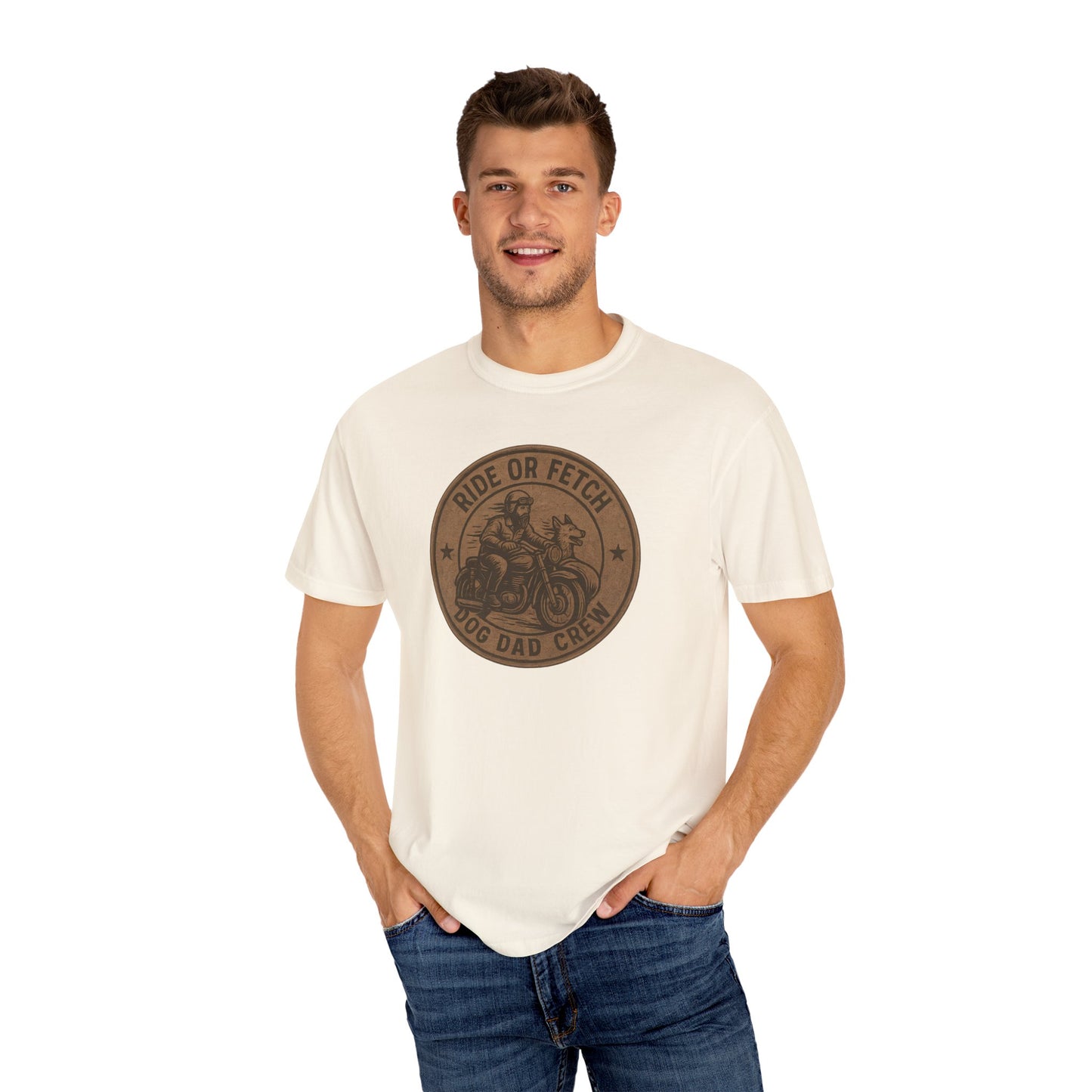 Dog Dad T-Shirt, Ride or Fetch Unisex Tee, Funny Dog Lover Gift, Pet Owner Apparel, Gifts for Father's Day, Casual Wear
