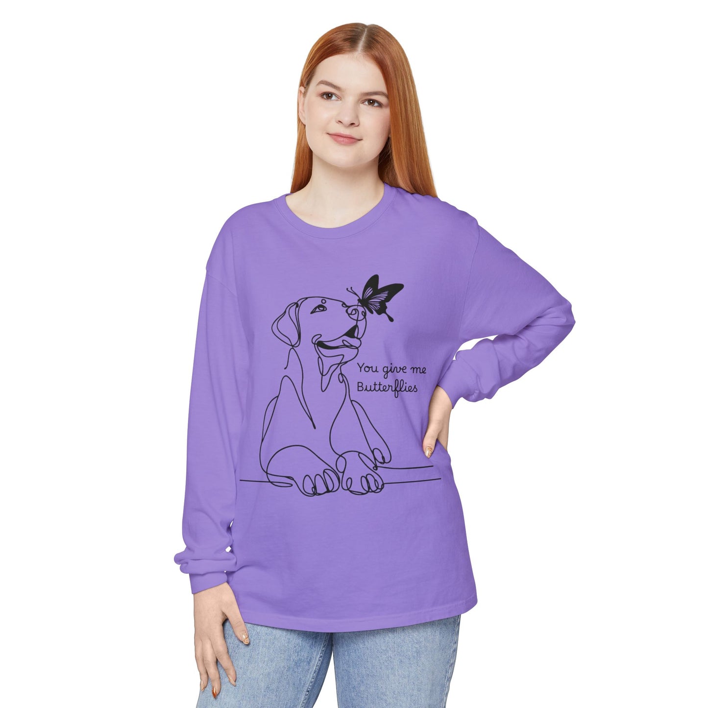 You Give Me Butterflies Dog Long Sleeve T-Shirt