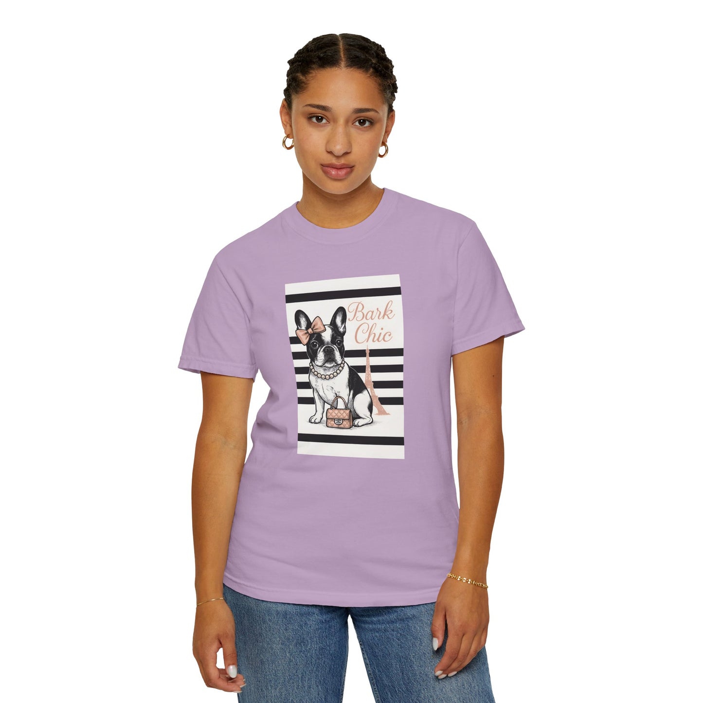 Chic Dog Lover T-shirt, Bark Chic Tee, Unisex Graphic Shirt, Pet Lover Gift, Comfortable Everyday Wear, Cute Animal Apparel