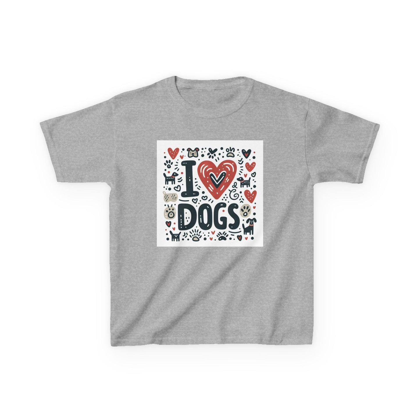 Kids Tee - Kids Love Dogs Design