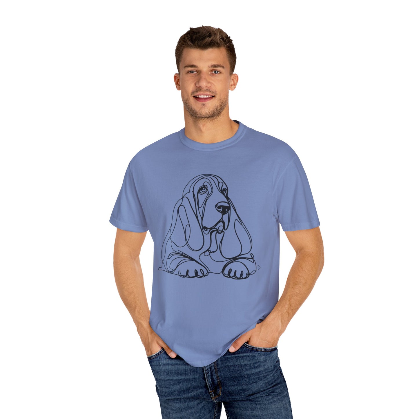 π Low & Loyal β Basset Hound Line Art Tee β Perfect for Dog Lovers