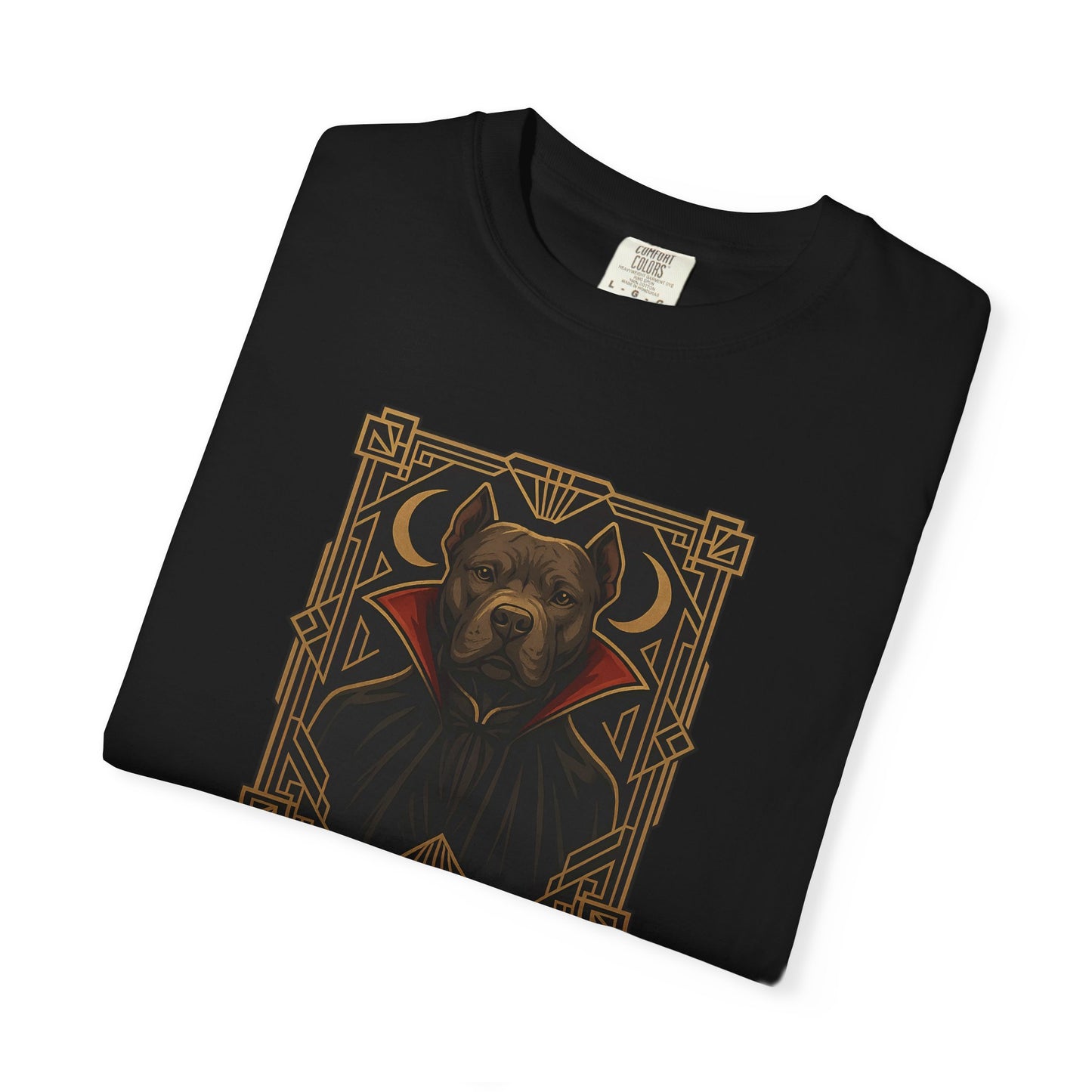 Garment-Dyed T-shirt Pitbull Vampire Halloween Dogcula Unisex