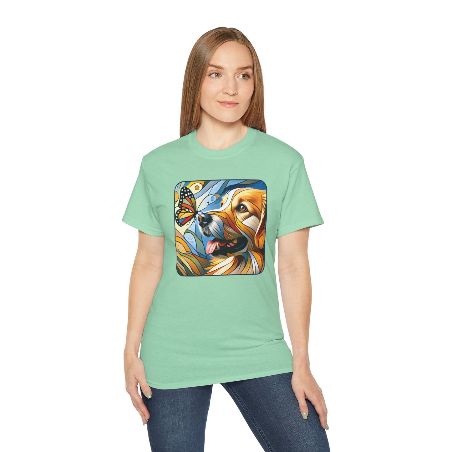 “You Give Me Butterflies – Petcasso Golden Retriever Tee” - Perfect for Pet Lovers