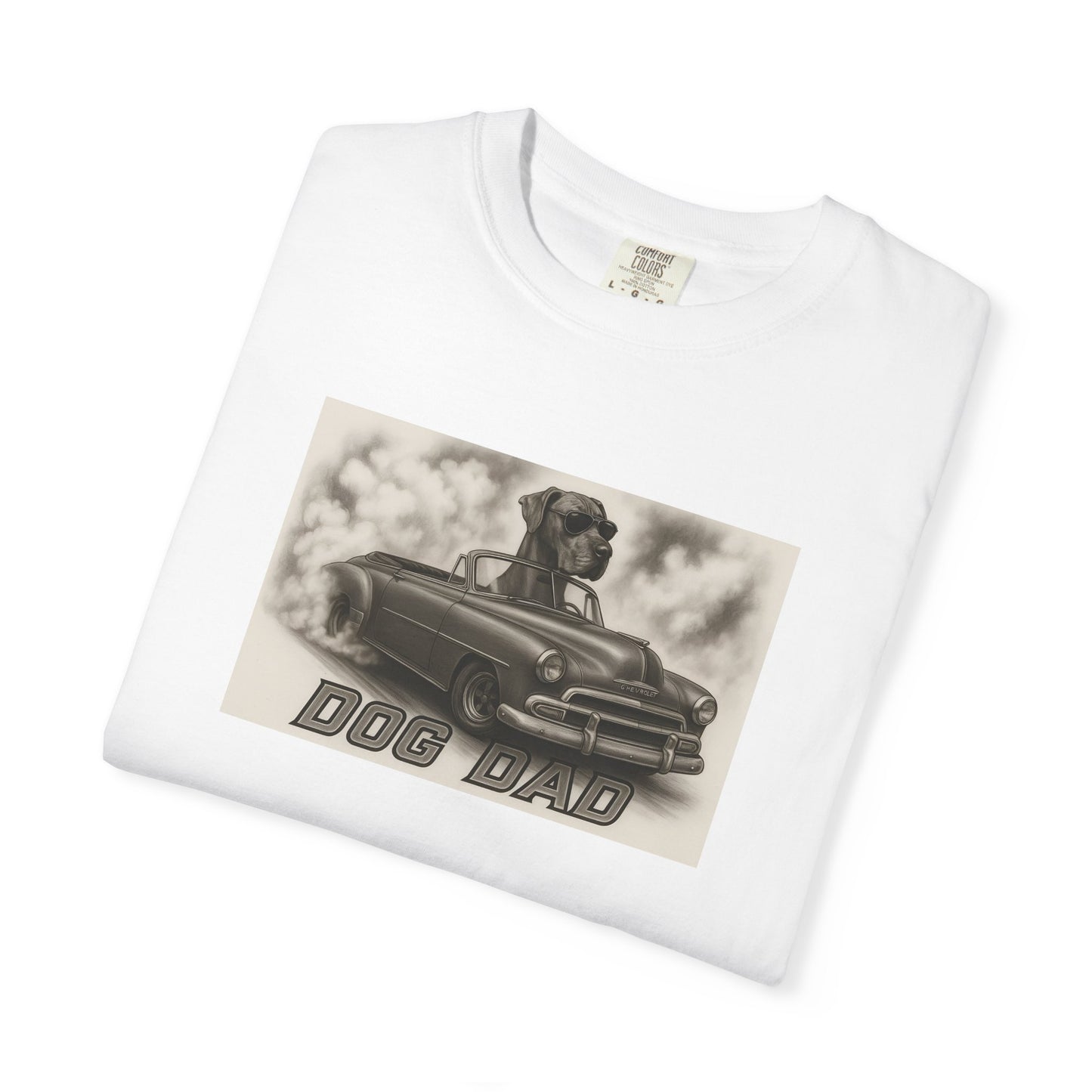 Dog Dad - Great Dane - Cool Dogs in Cool Cars T-Shirt Collection | Funny Dog Lover Apparel for Men