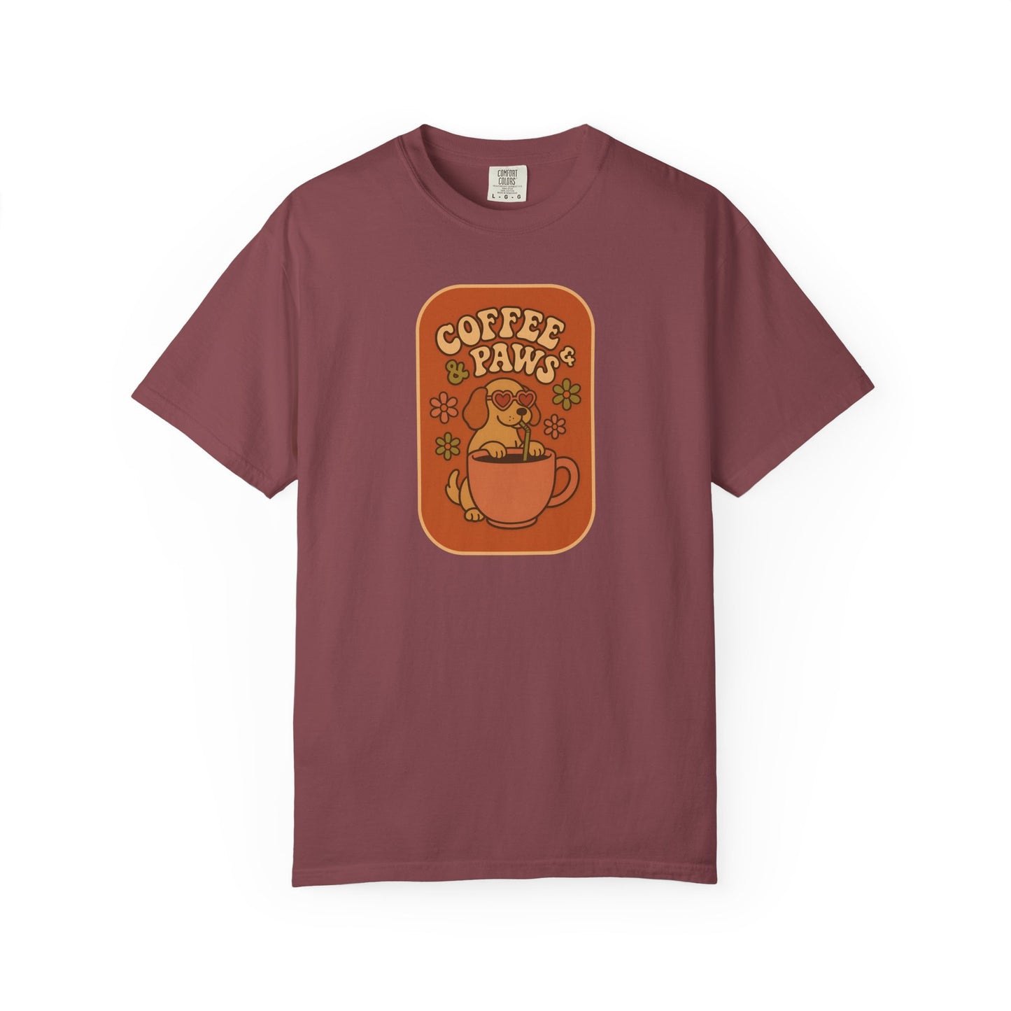 Coffee Paws Unisex T-shirt - Perfect for Dog Lovers, Casual Wear, Gift for Pet Owners, Cozy Vibe, Every Day Wear