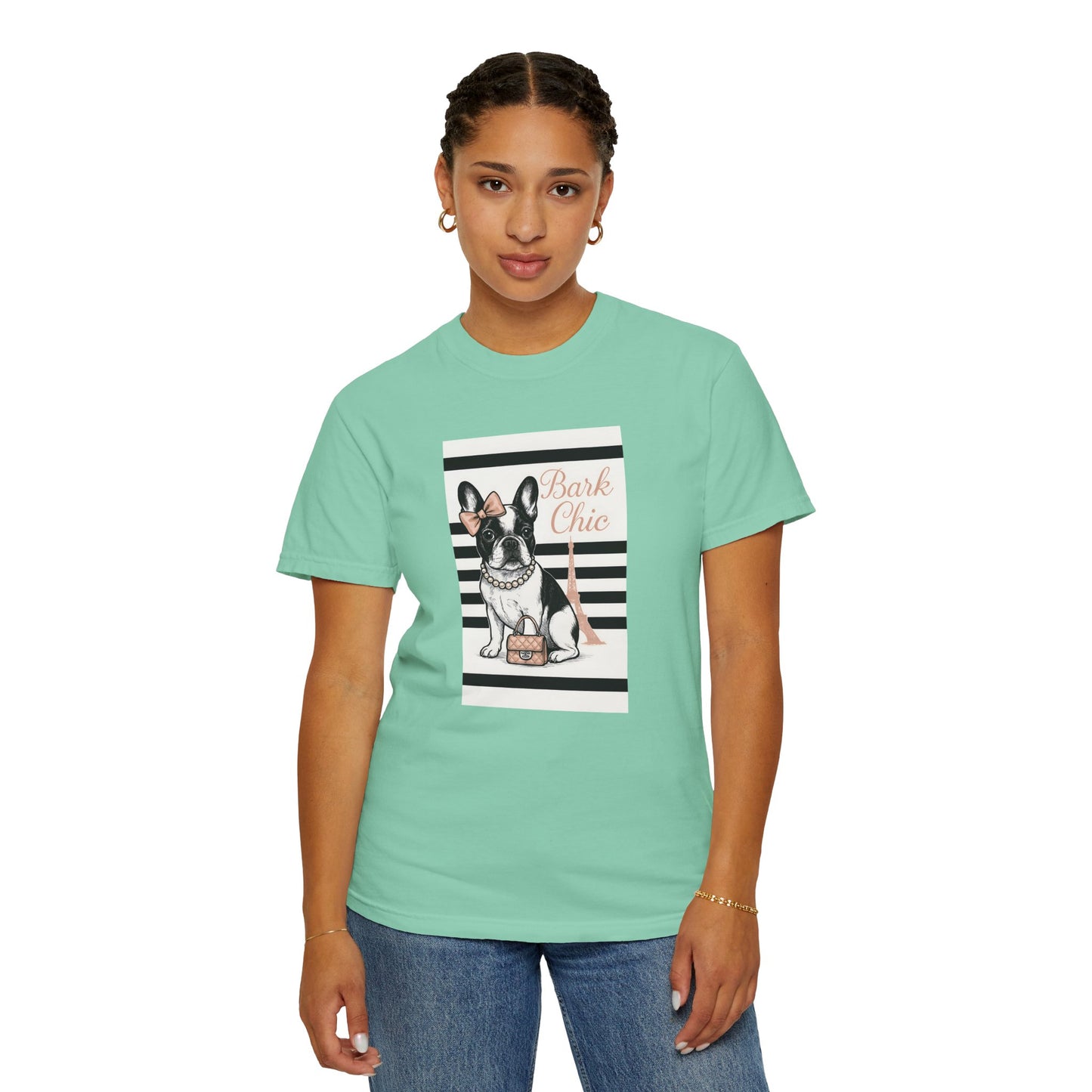 Chic Dog Lover T-shirt, Bark Chic Tee, Unisex Graphic Shirt, Pet Lover Gift, Comfortable Everyday Wear, Cute Animal Apparel