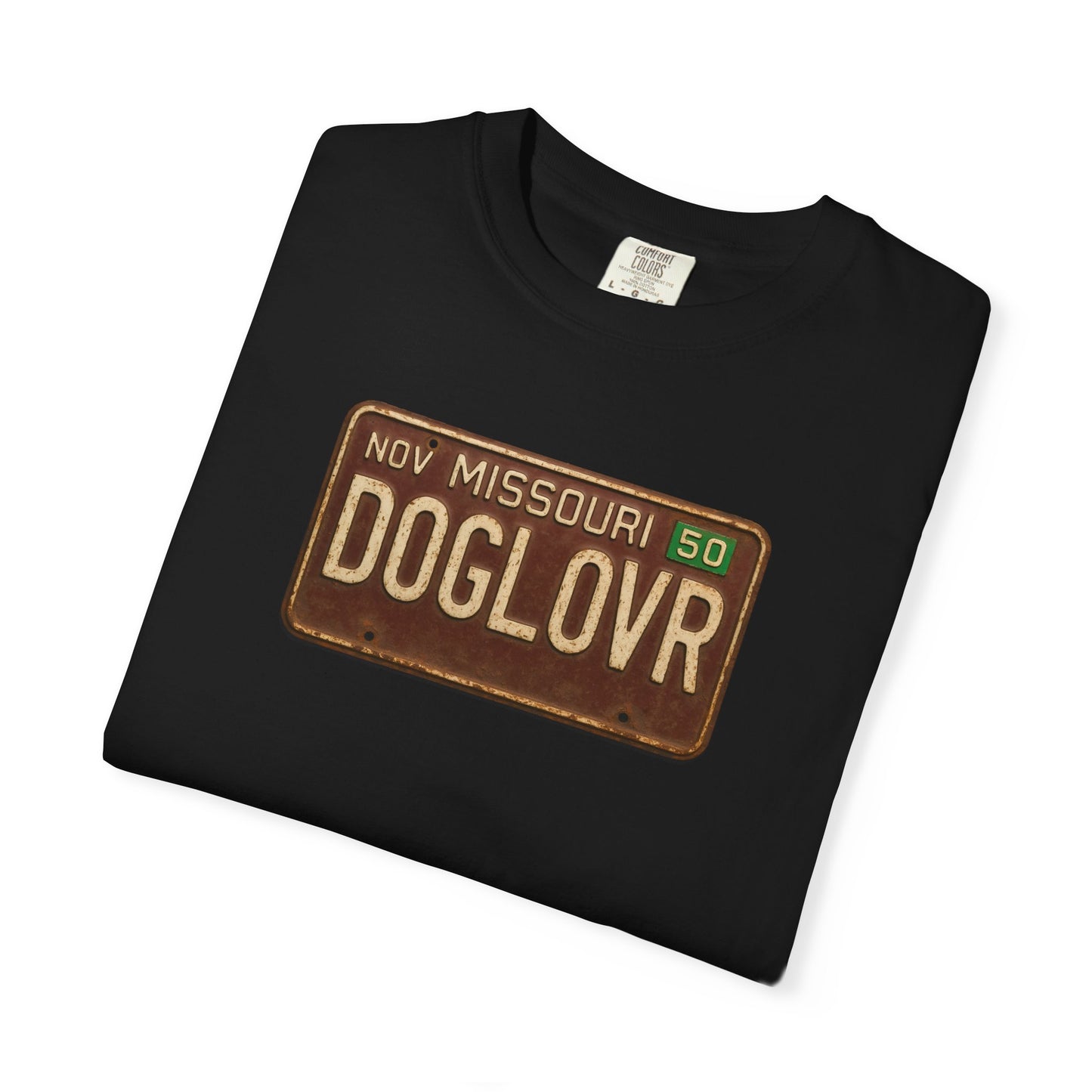 Vintage Missouri DOGLOVR State License Plate T-Shirt