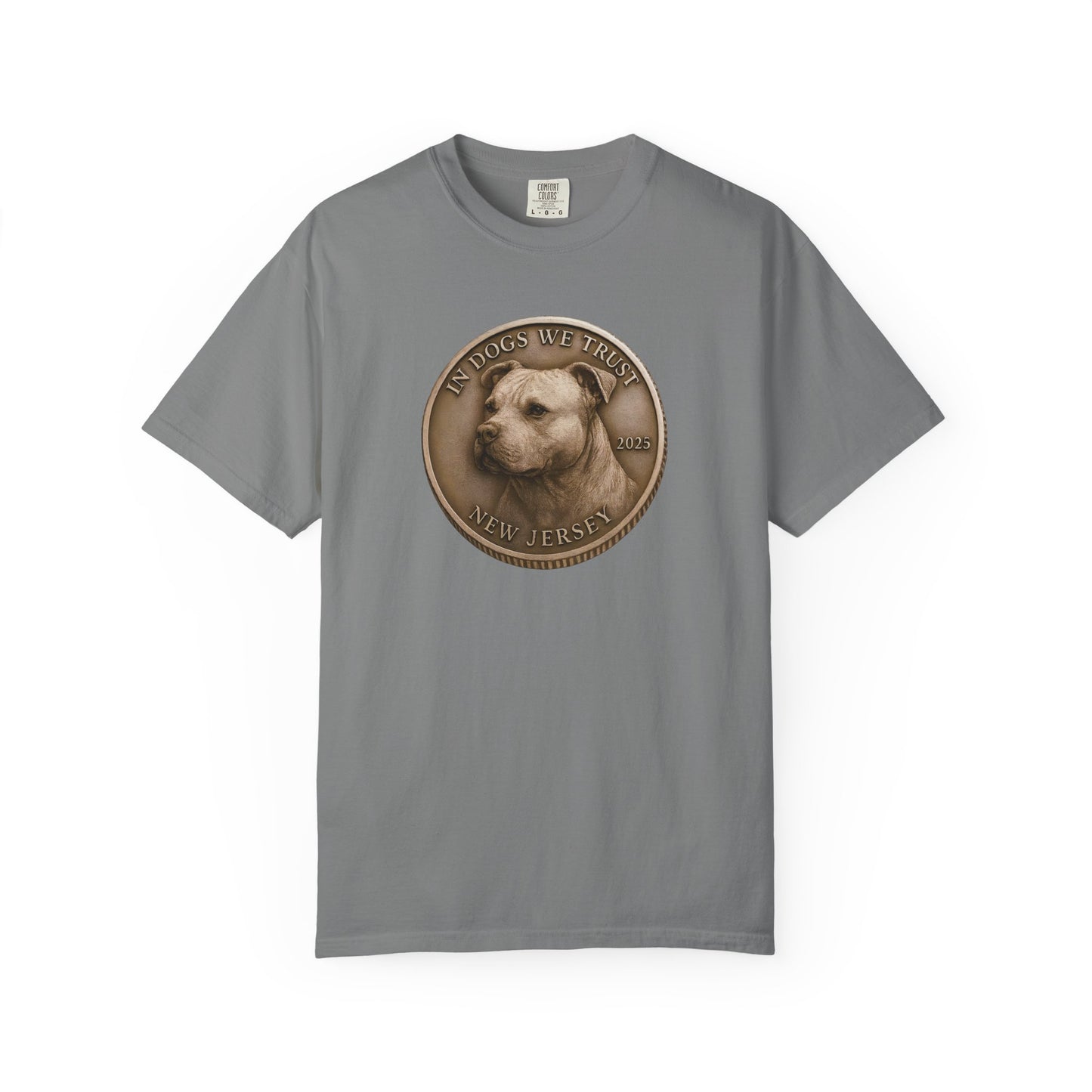 New Jersey State Coin T-Shirt Collection - Proud Dog Breed Illustrations