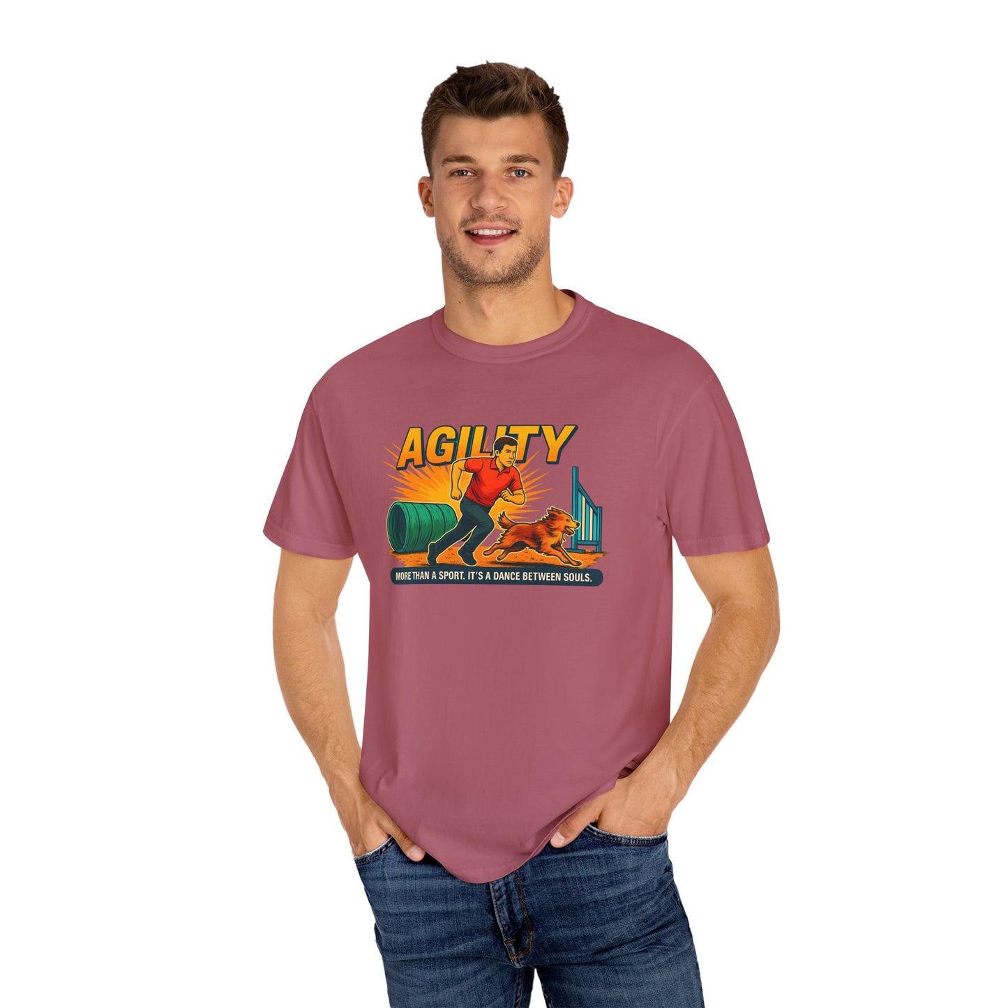 Agility Unisex Garment-Dyed T-Shirt - More Than a Sport, It's a Dance Between Souls