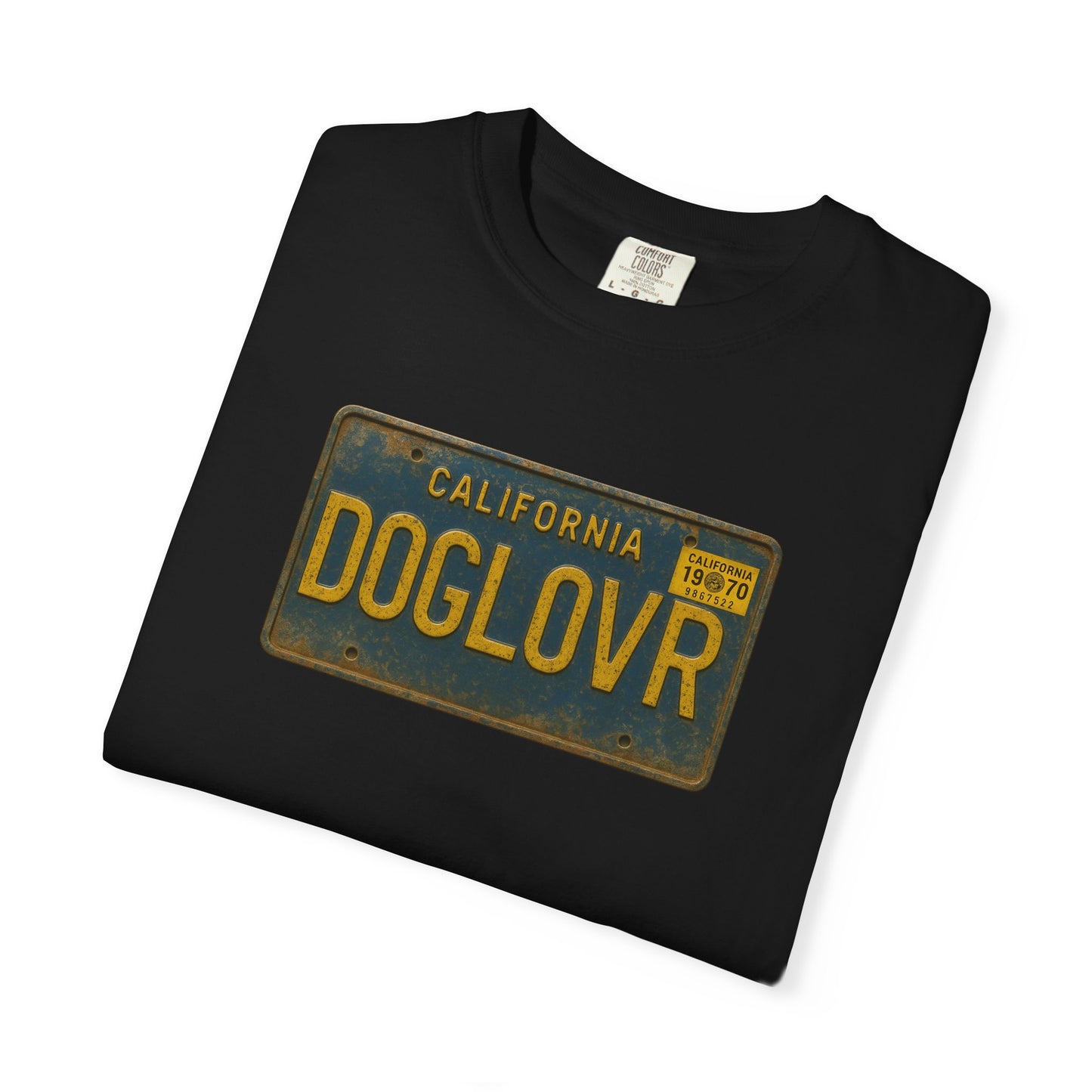 Vintage California DOGLOVR State License Plate T-Shirt