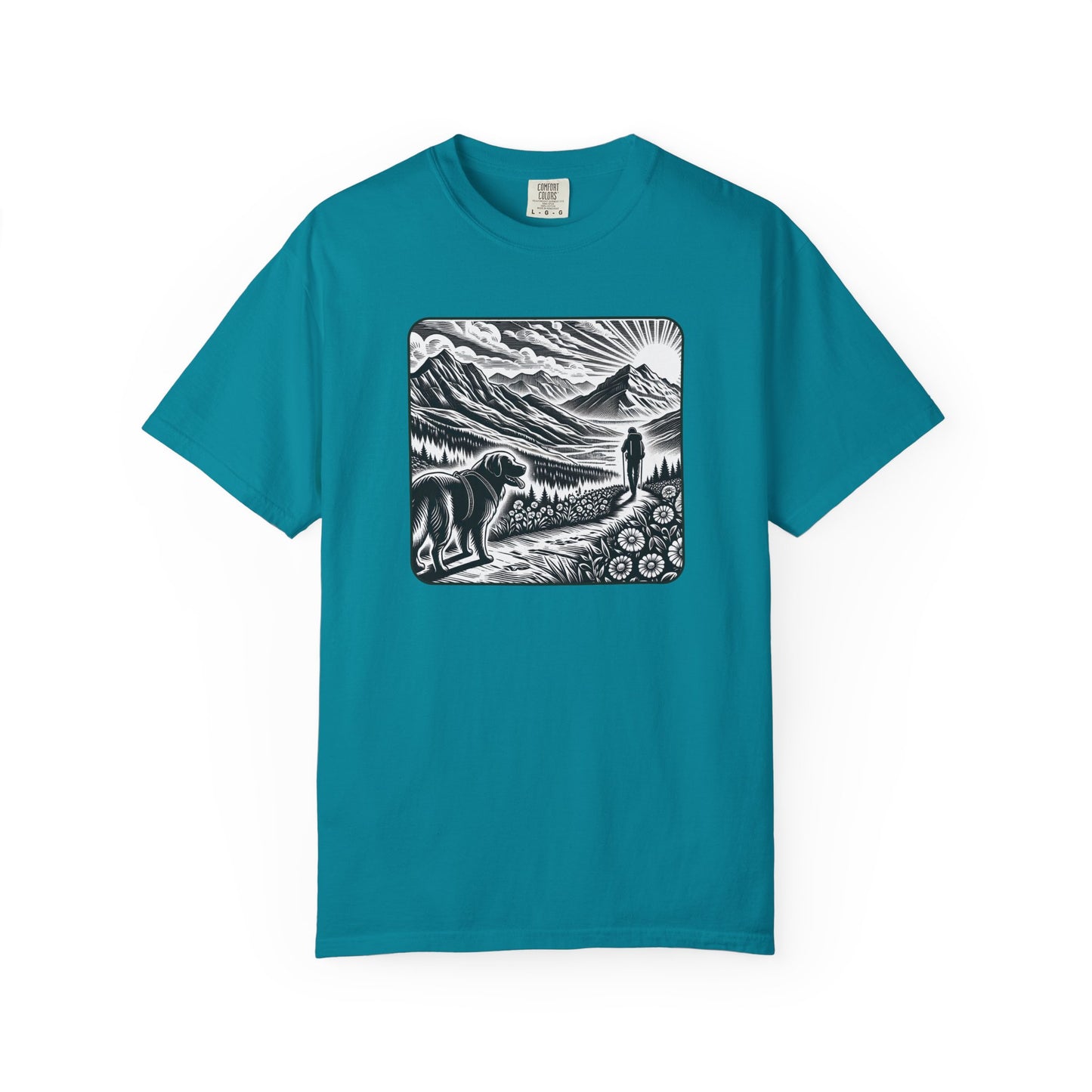 Hiker Unisex Garment-Dyed T-Shirt with Nature Design - Perfect for Outdoor Lovers
