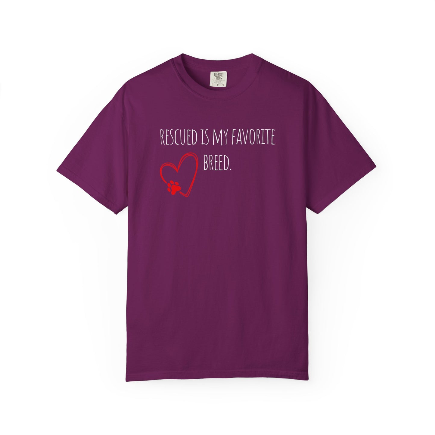 Unisex T-Shirt - "Rescued is My Favorite Breed" - Perfect for Dog Lovers