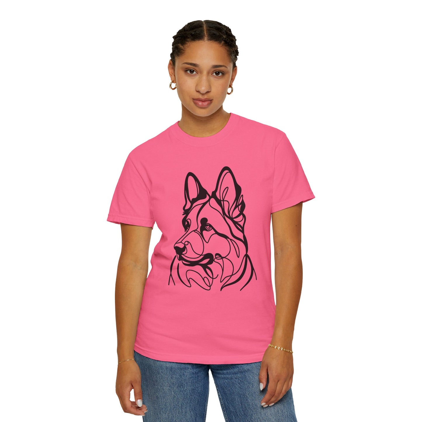 Unisex T-shirt German Shepard Line Art