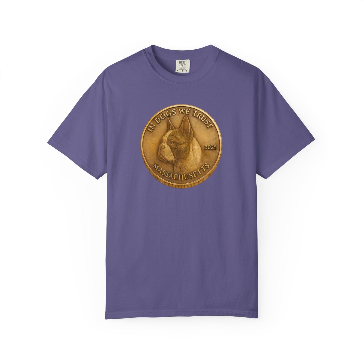 Massachusetts State Coin T-Shirt Collection - Proud Dog Breed Illustrations