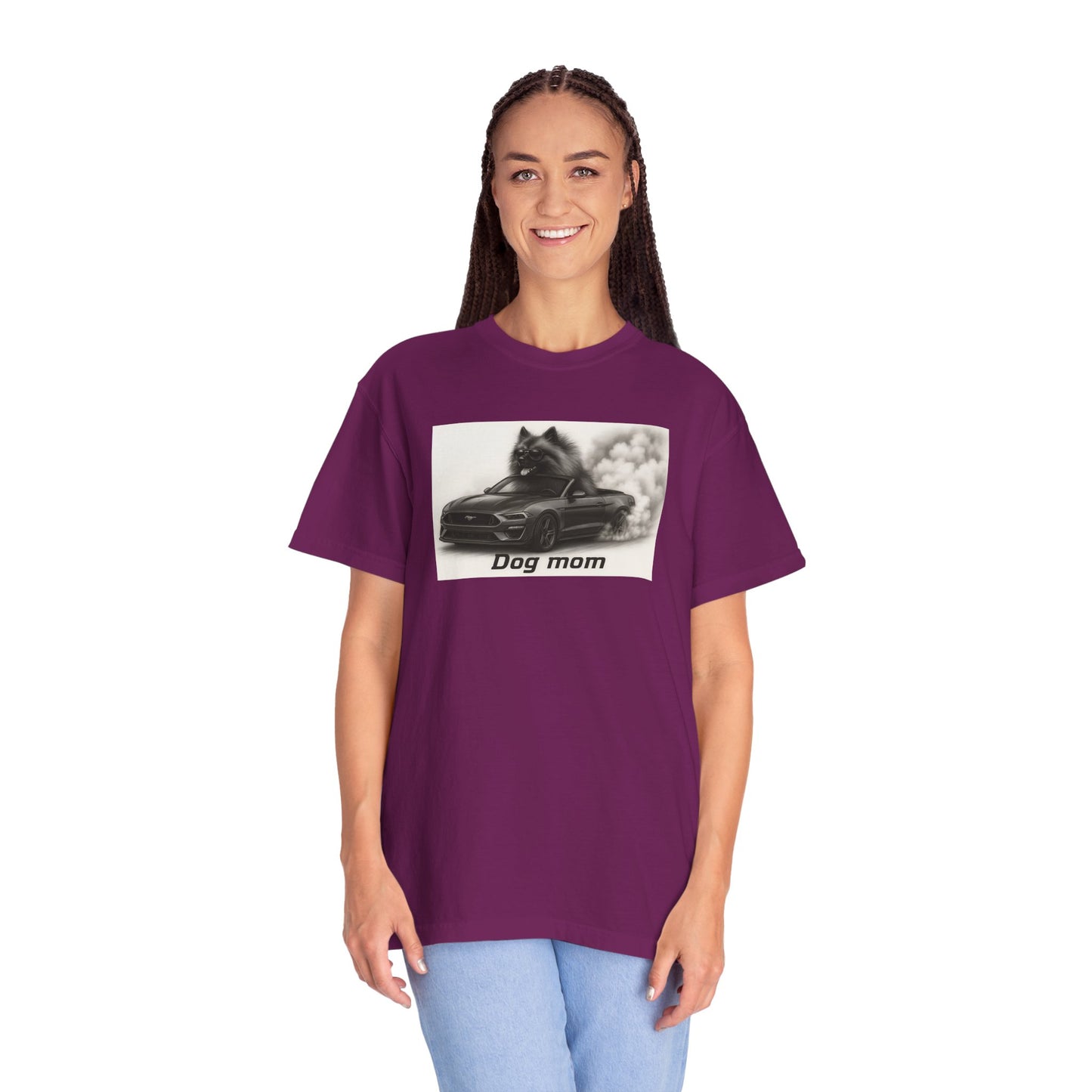 Dog Mom - Keeshond - “Cool Dogs in Cool Cars” T-Shirt Collection! 🐶🚗