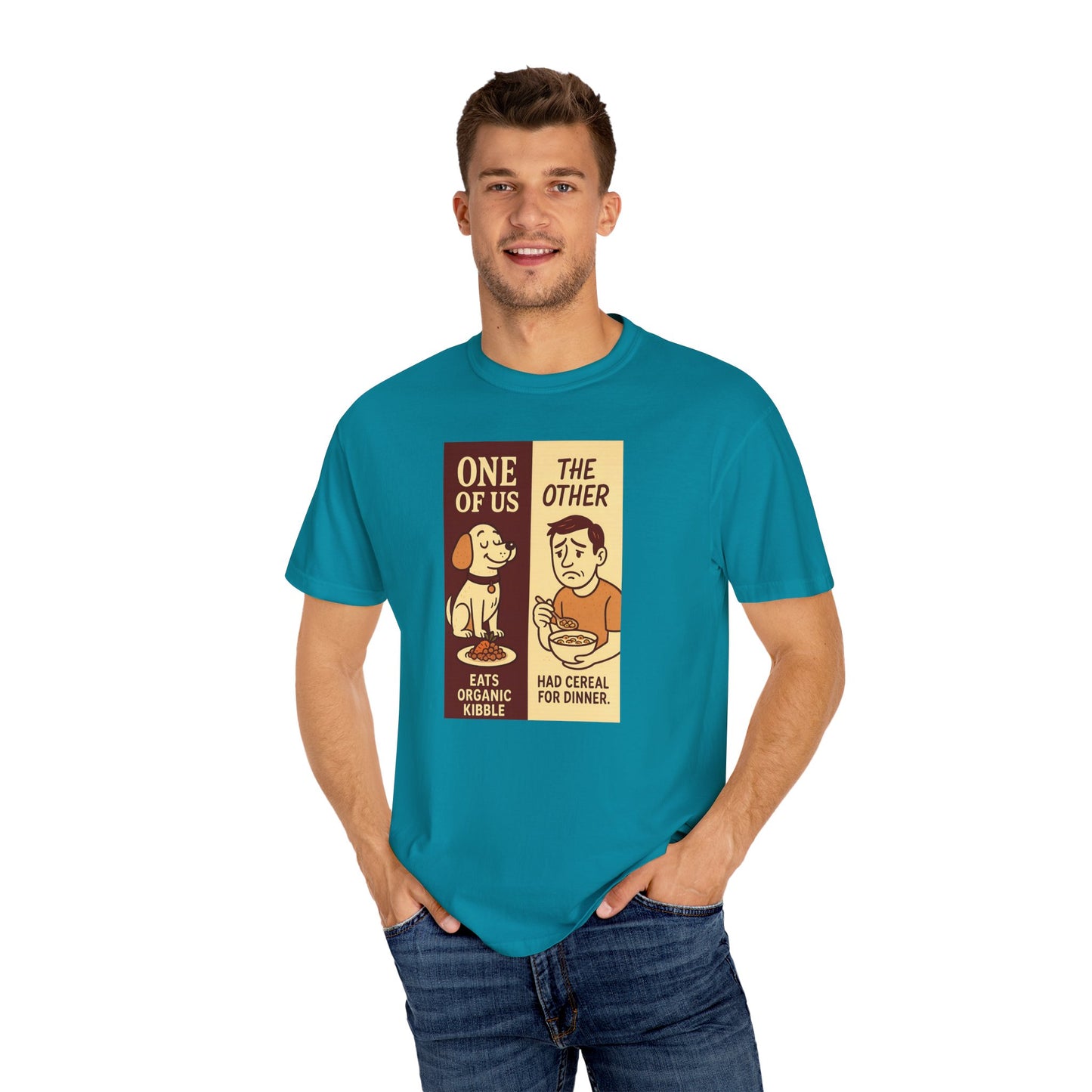 Organic Kibble T-Shirt, Funny Pet Lover Tee, Casual Unisex Apparel, Dog and Cat Humor, Gift for Animal Lovers