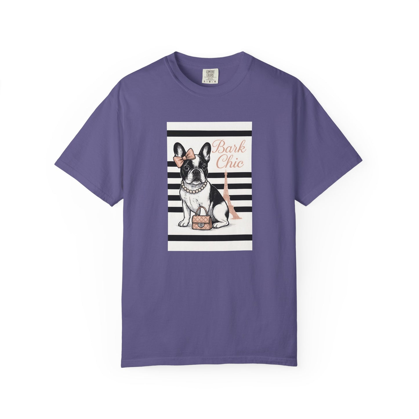 Chic Dog Lover T-shirt, Bark Chic Tee, Unisex Graphic Shirt, Pet Lover Gift, Comfortable Everyday Wear, Cute Animal Apparel