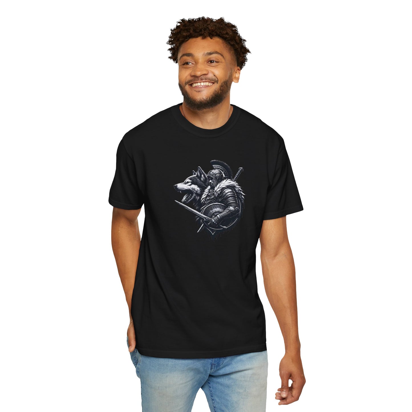 Wolf Warrior Unisex Garment-Dyed T-shirt - Perfect for Nature Lovers and Adventure Seekers