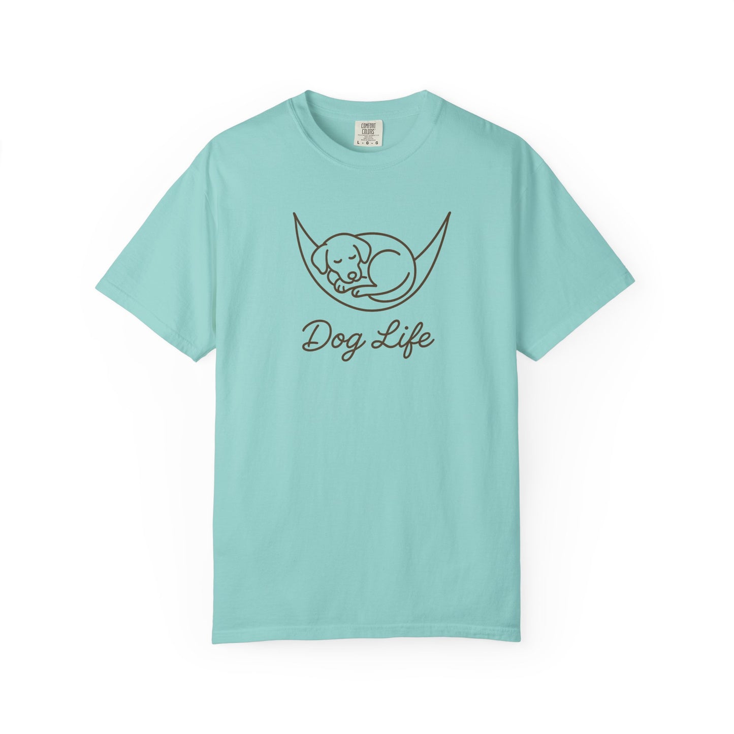 Dog Life Unisex Garment-Dyed T-Shirt, Pet Lover Tee, Dog Owner Gift, Casual Dog T-Shirt, Animal Lover Apparel, Comfortable Everyday Wear