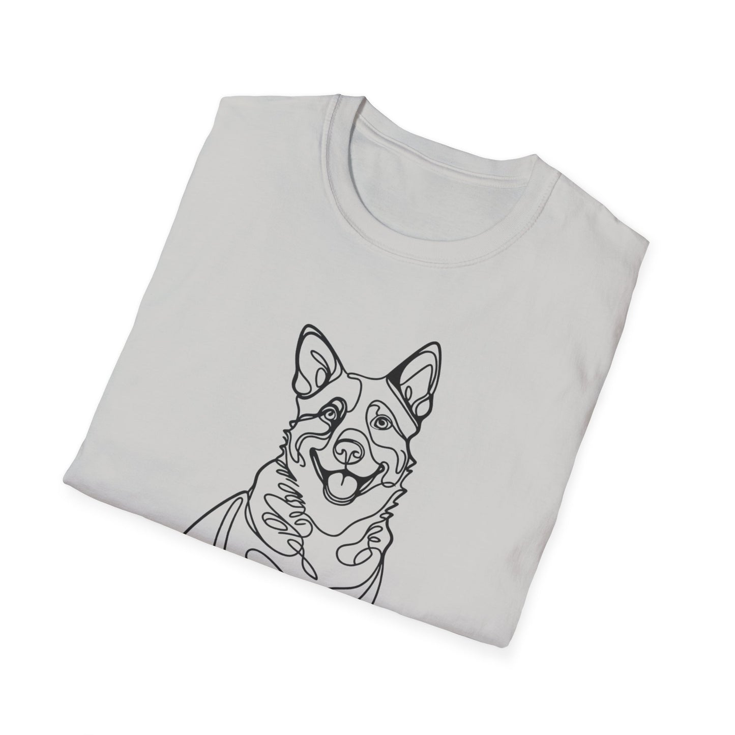 🖤 True Grit – Blue Heeler Line Art Tee
