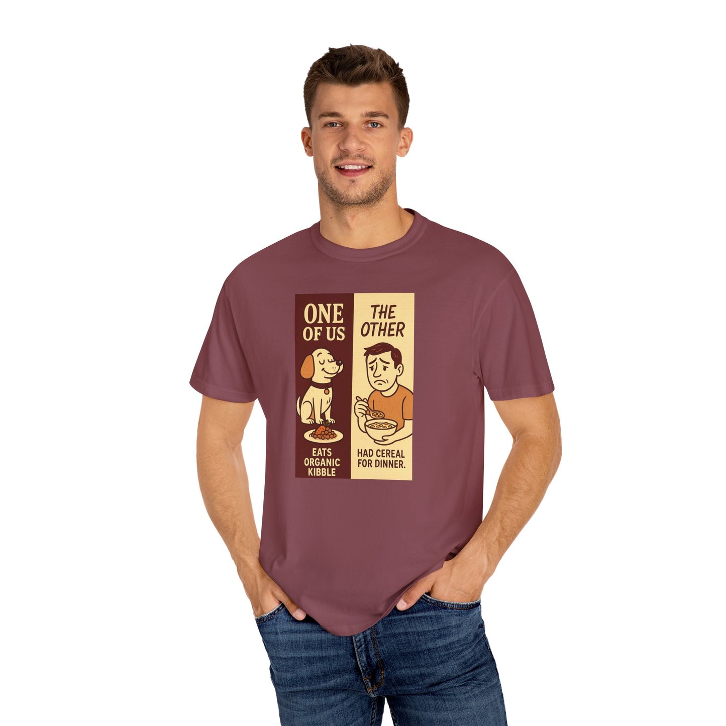 Organic Kibble T-Shirt, Funny Pet Lover Tee, Casual Unisex Apparel, Dog and Cat Humor, Gift for Animal Lovers