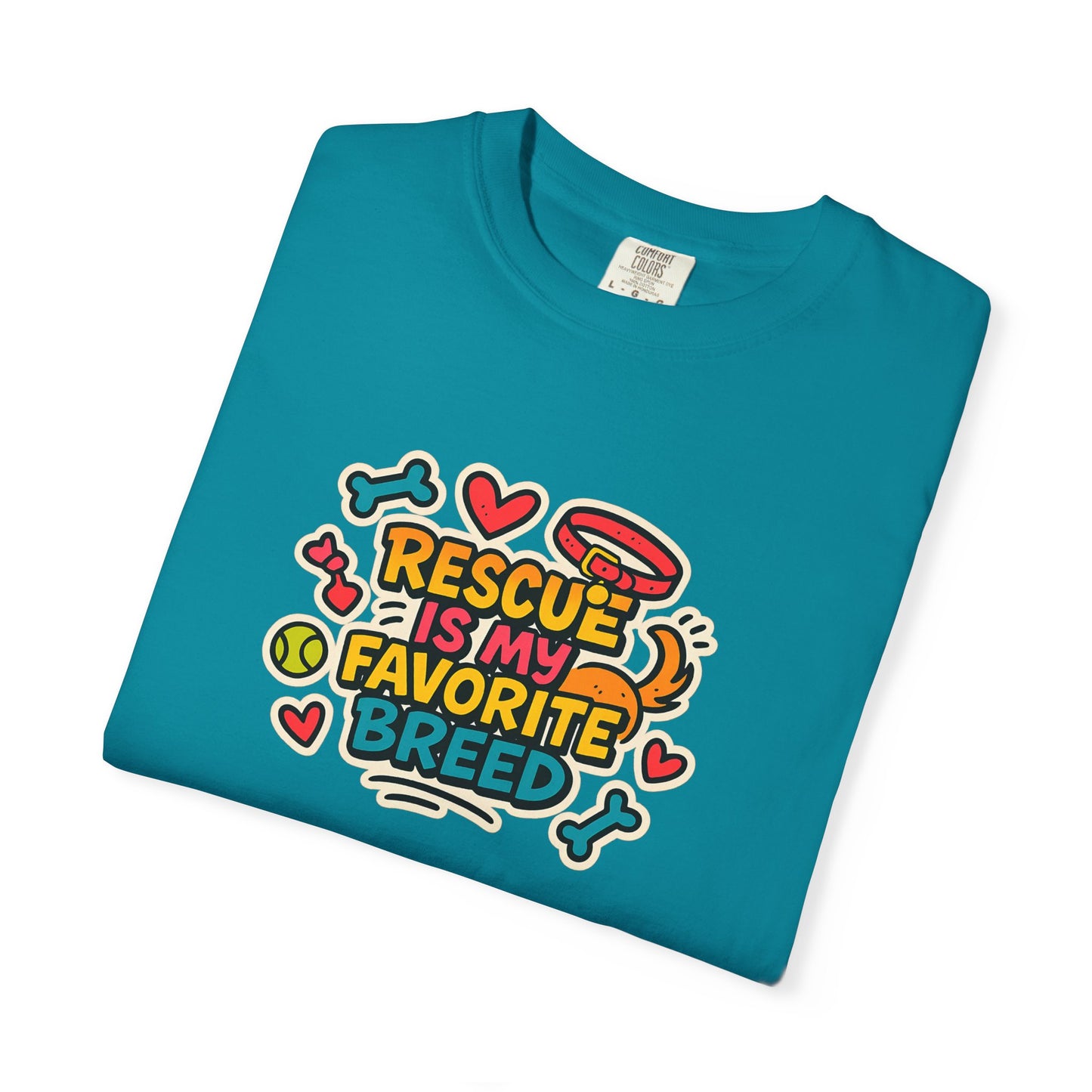 Rescue Is My Favorite Breed T-Shirt, Dog Lover Shirt, Pet Adoption Tee, Animal Rescue Apparel, Gift for Dog Owners