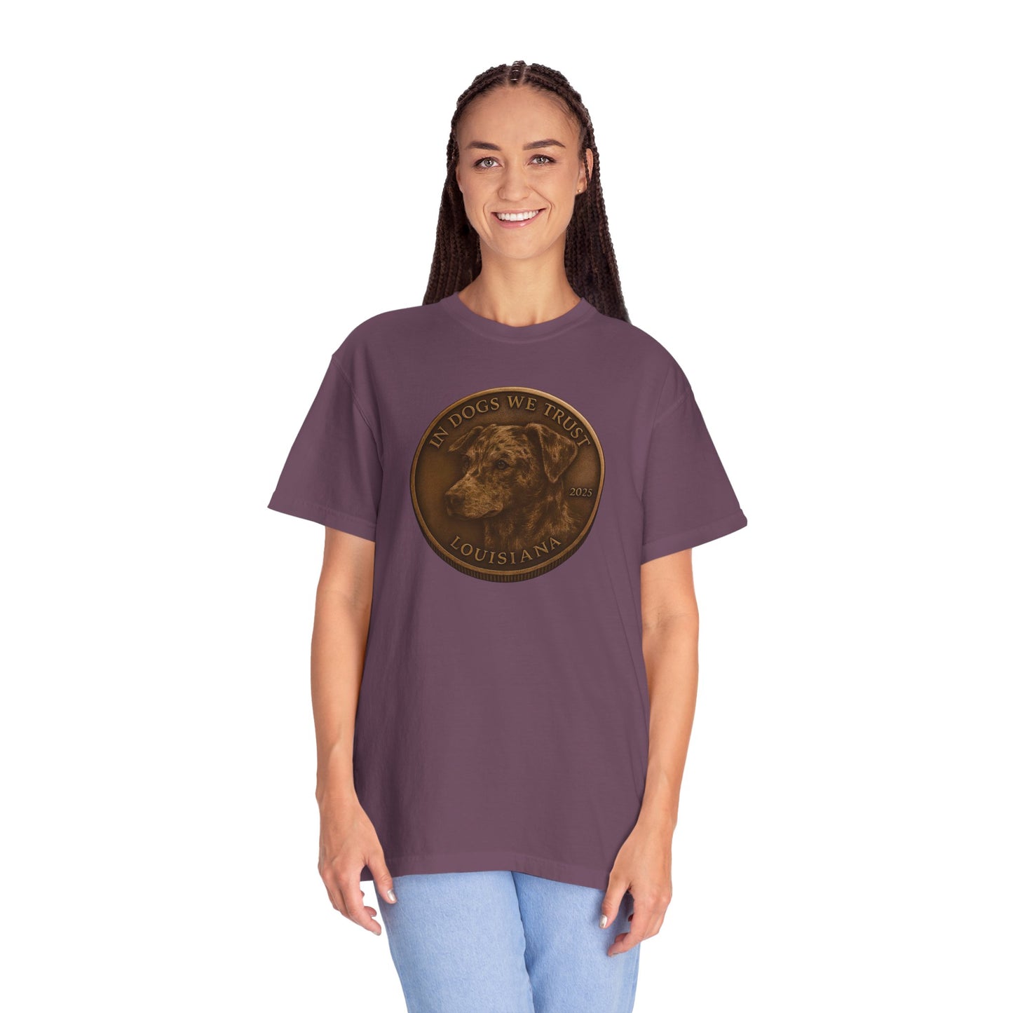 Louisiana State Coin T-Shirt Collection - Proud Dog Breed Illustrations