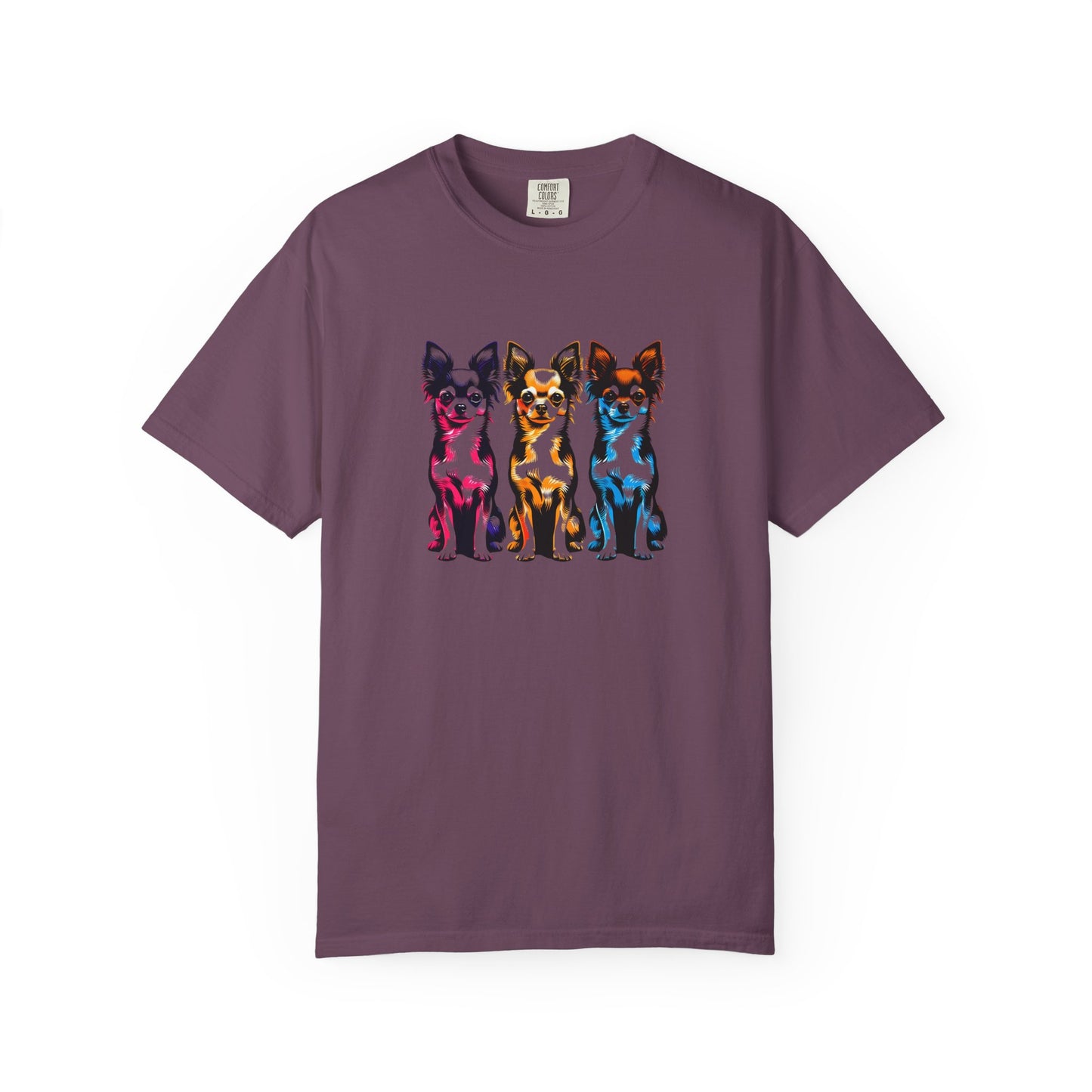 Colorful Chihuahua T-Shirt - Fun & Stylish Unisex Garment-Dyed Tee