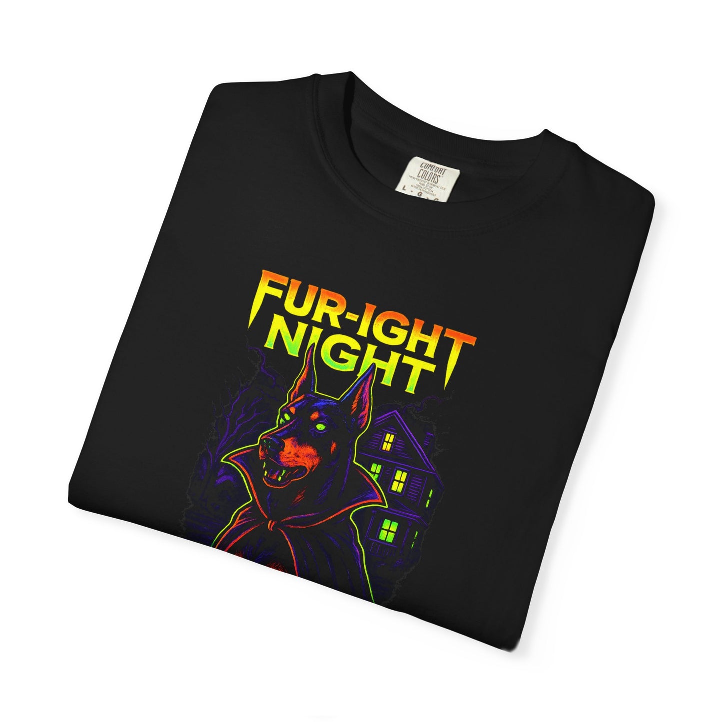 Spooky Graphic T-Shirt, Halloween Tee, Unisex Casual Wear, FUR-IGHT N'IGHT Shirt, Fall Festivities Apparel, Gift for Halloween Lovers