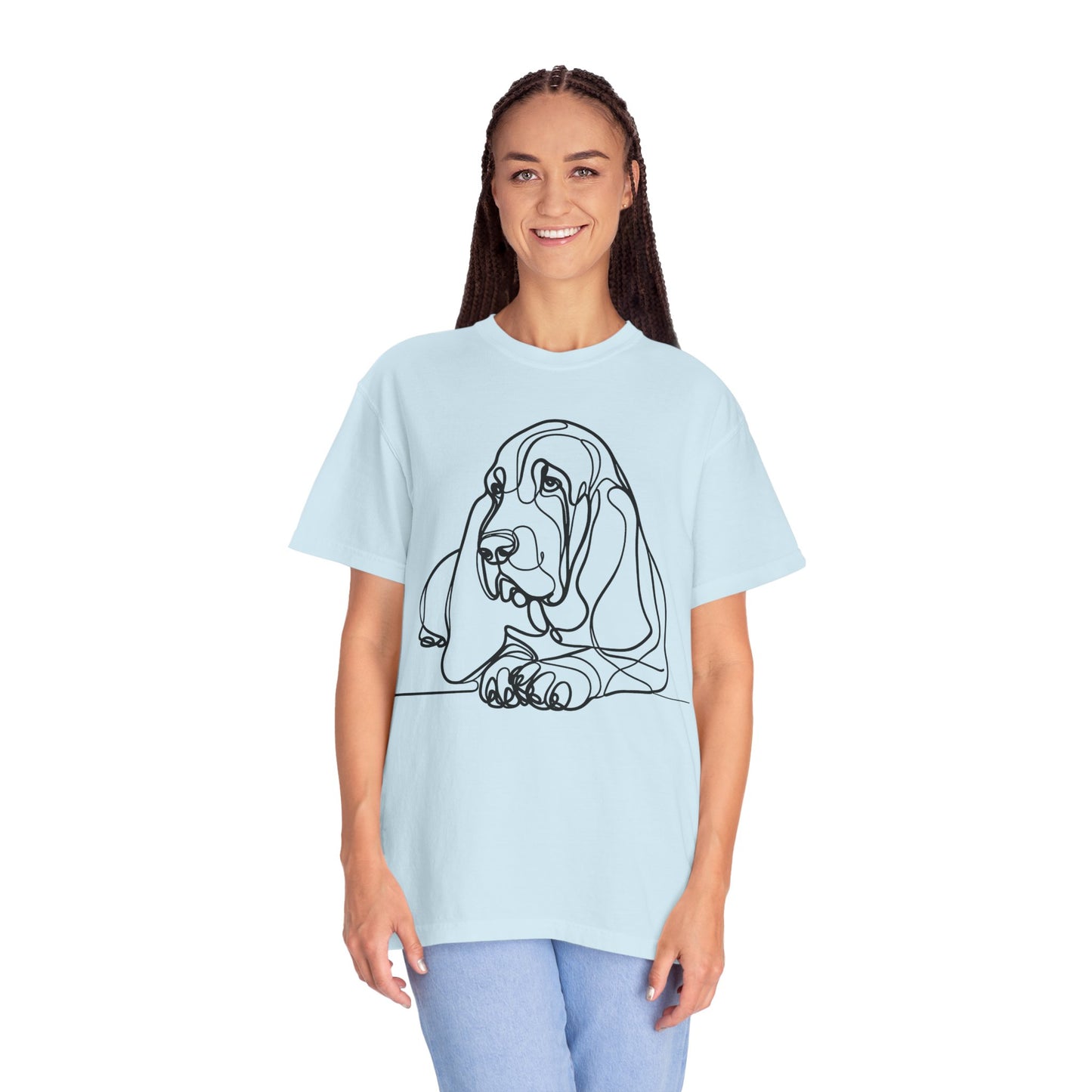 Basset Hound Line Art T-Shirt