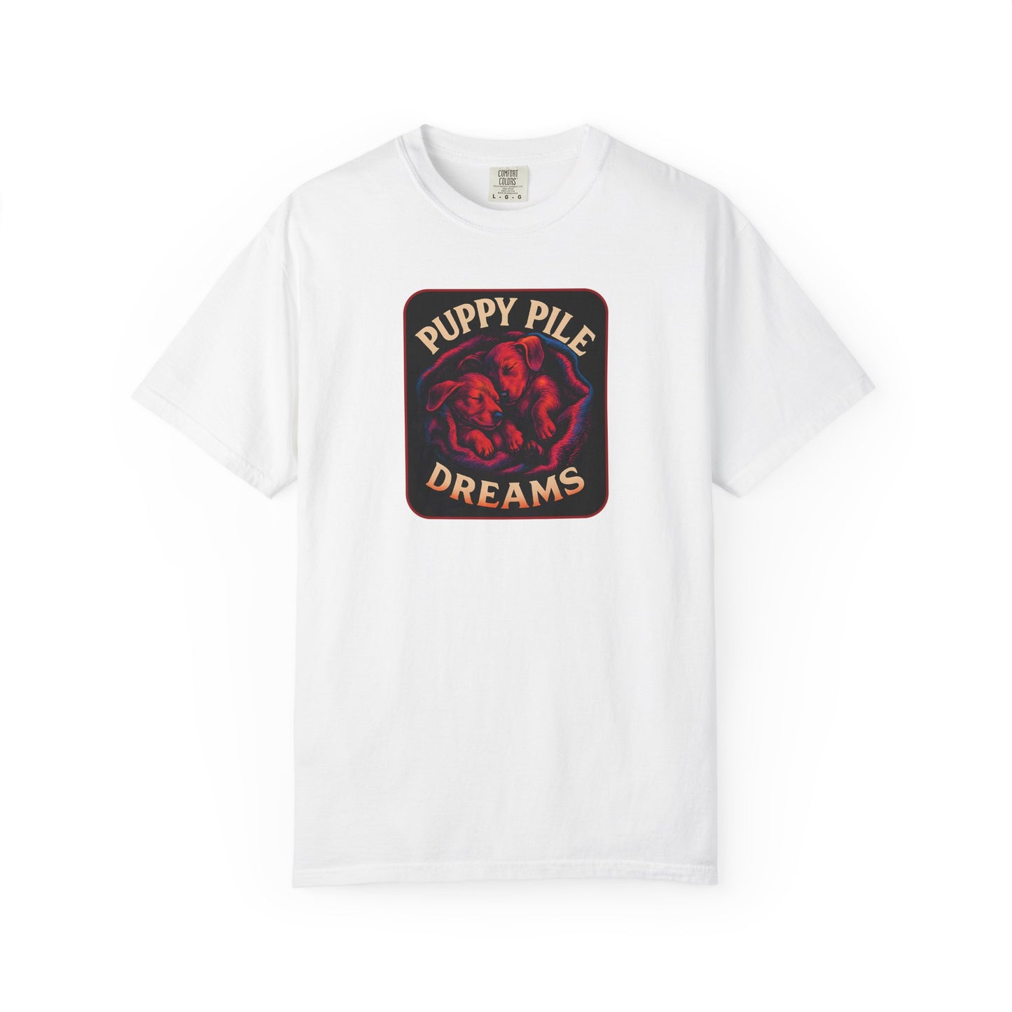 Puppy Pile Dreams T-Shirt, Unisex Tee, Dog Lover Gift, Casual Wear, Comfortable Cotton Shirt, Fun Animal Graphic Tee