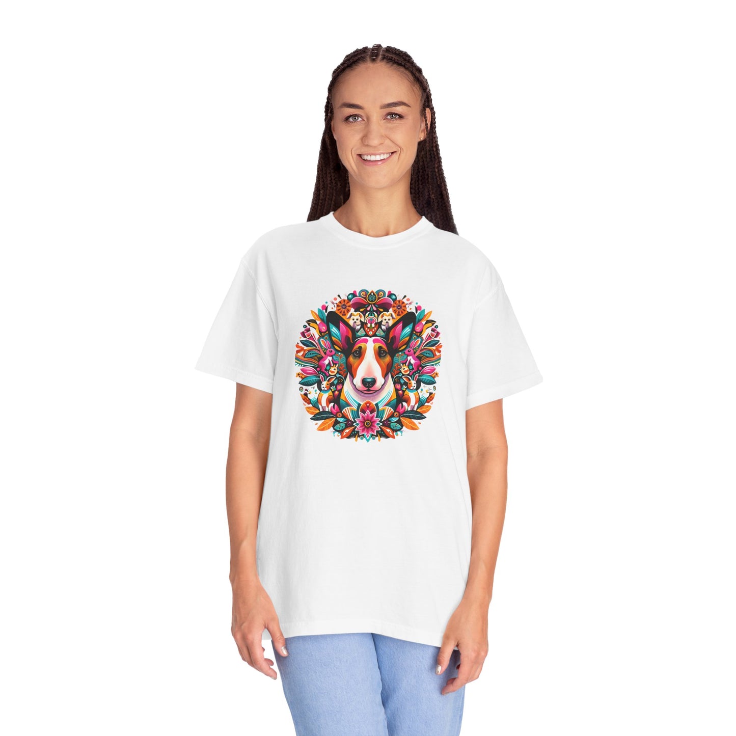 Colorful Dog Lover T-Shirt | Unisex Garment-Dyed Tee