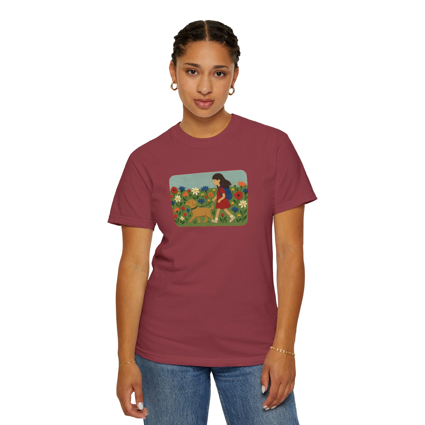 Dog Walking Collage T-shirt