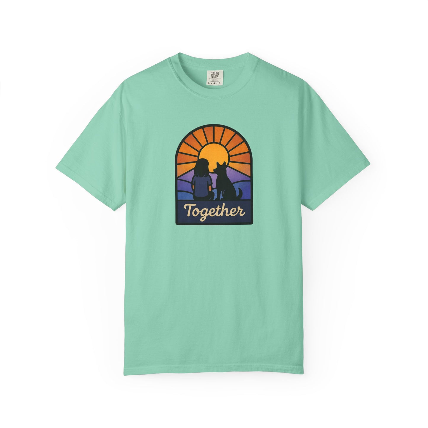 Together Sunset Graphic T-Shirt, Unisex Tee for Families, Casual Wear, Gift for Nature Lovers, Summer Vibe Apparel, Retro Style Shirt