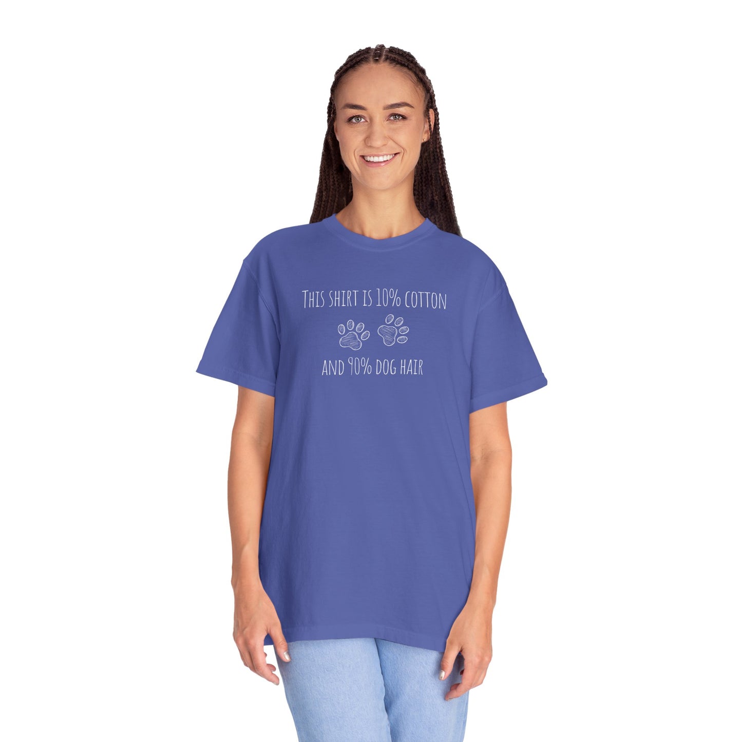 10% cotton 90% dog hair Unisex Garment-Dyed T-shirt - Casual Comfort for Trendsetters