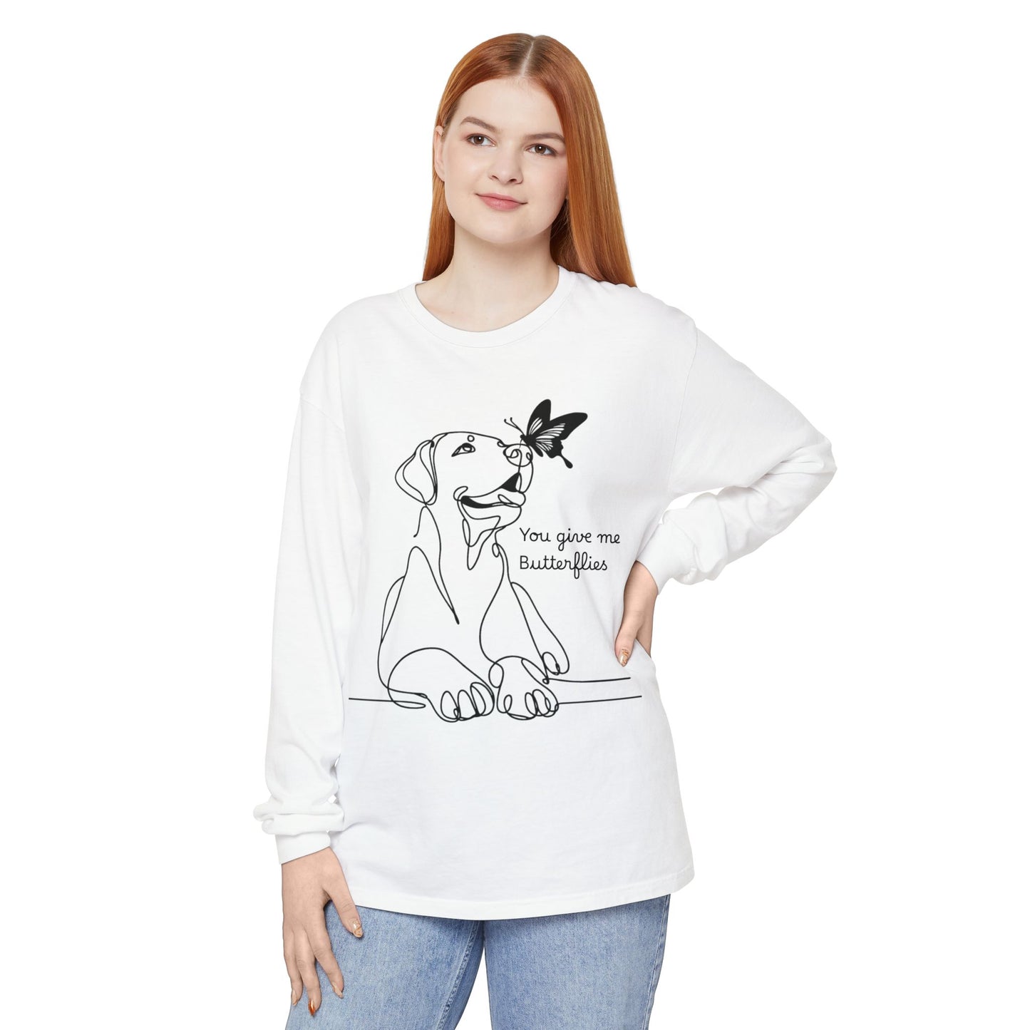 You Give Me Butterflies Dog Long Sleeve T-Shirt