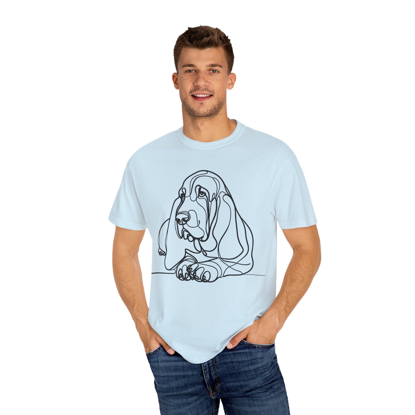 Basset Hound Line Art T-Shirt