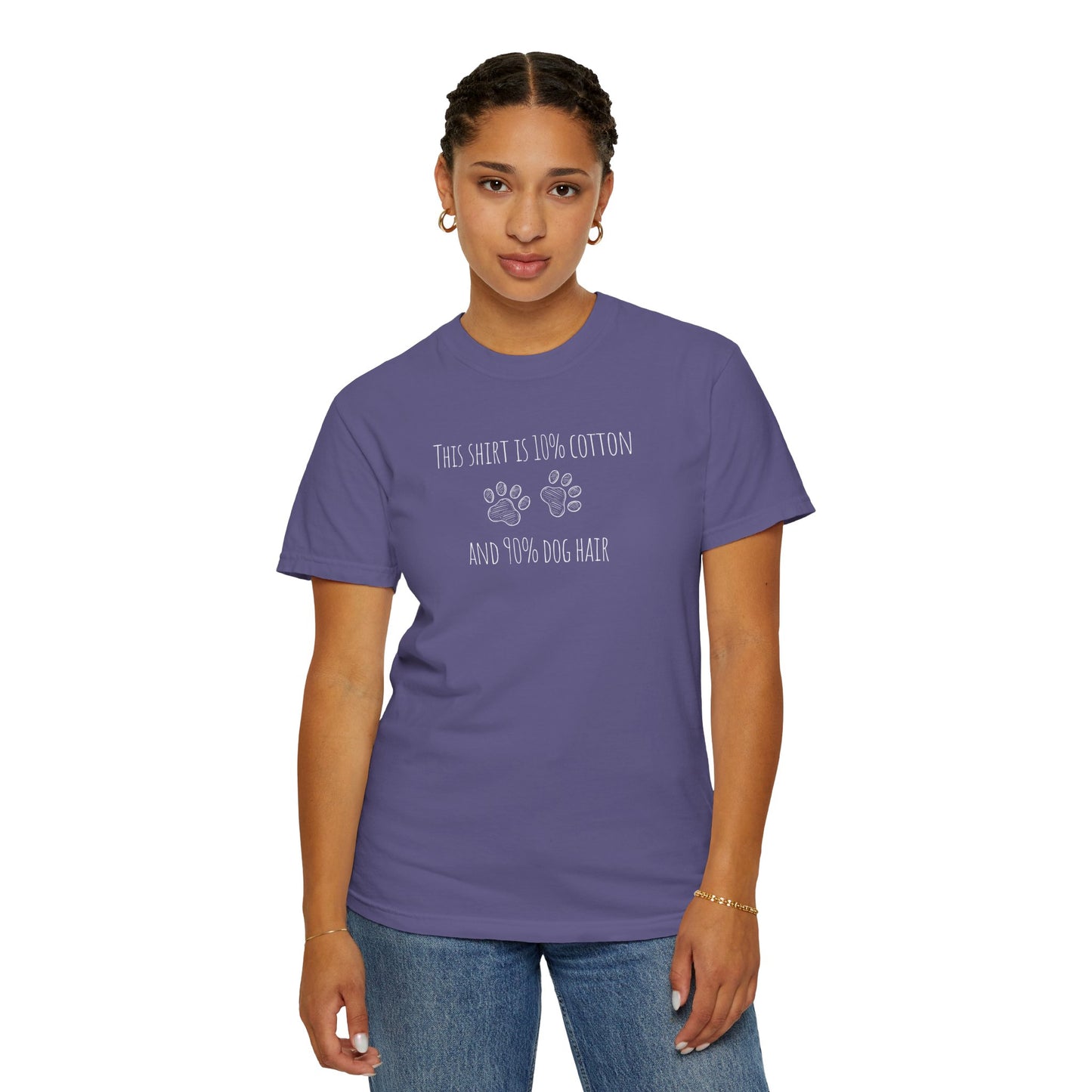 10% cotton 90% dog hair Unisex Garment-Dyed T-shirt - Casual Comfort for Trendsetters