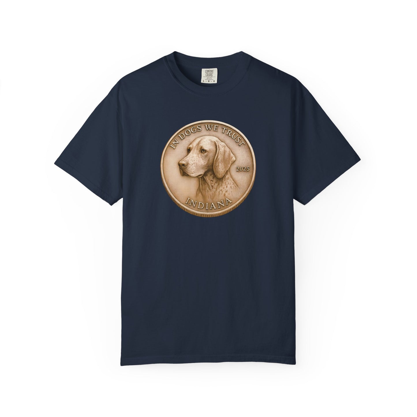 Indiana State Coin T-Shirt Collection - Proud Dog Breed Illustrations